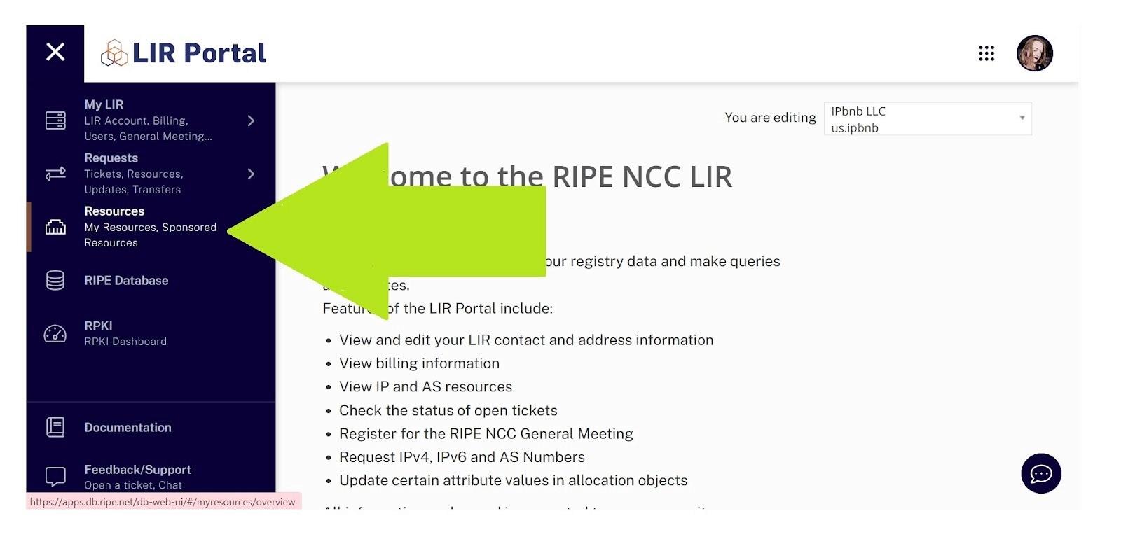 Open the "My Resources" tab