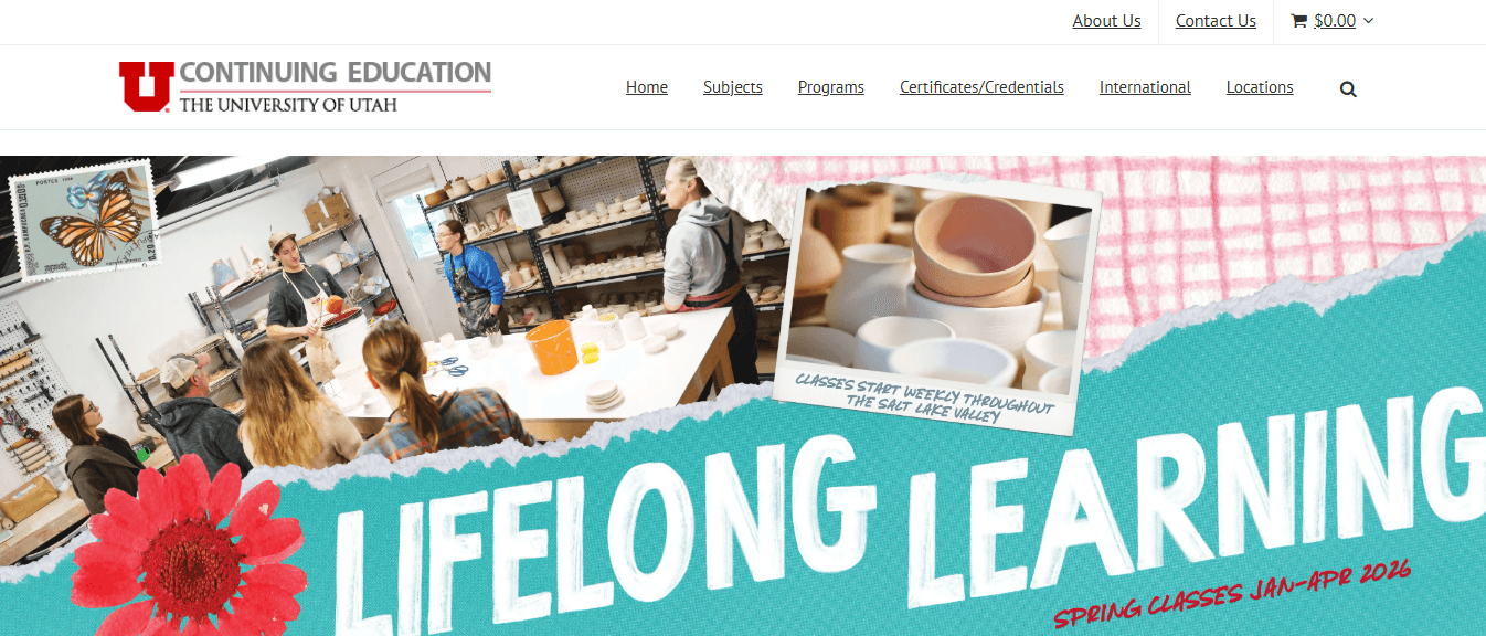 University of Utah (Continuing Education / Lifelong Learning)&nbsp;&nbsp;