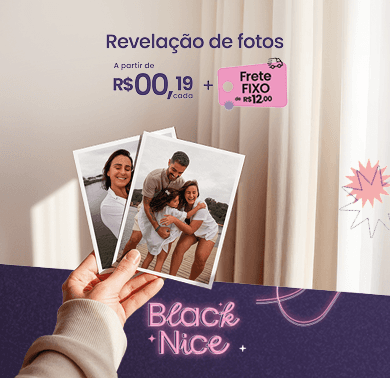 Banner promocional, revelação de fotos a partir de 0,18 centavos cada foto, + frete fixo de doze reais
