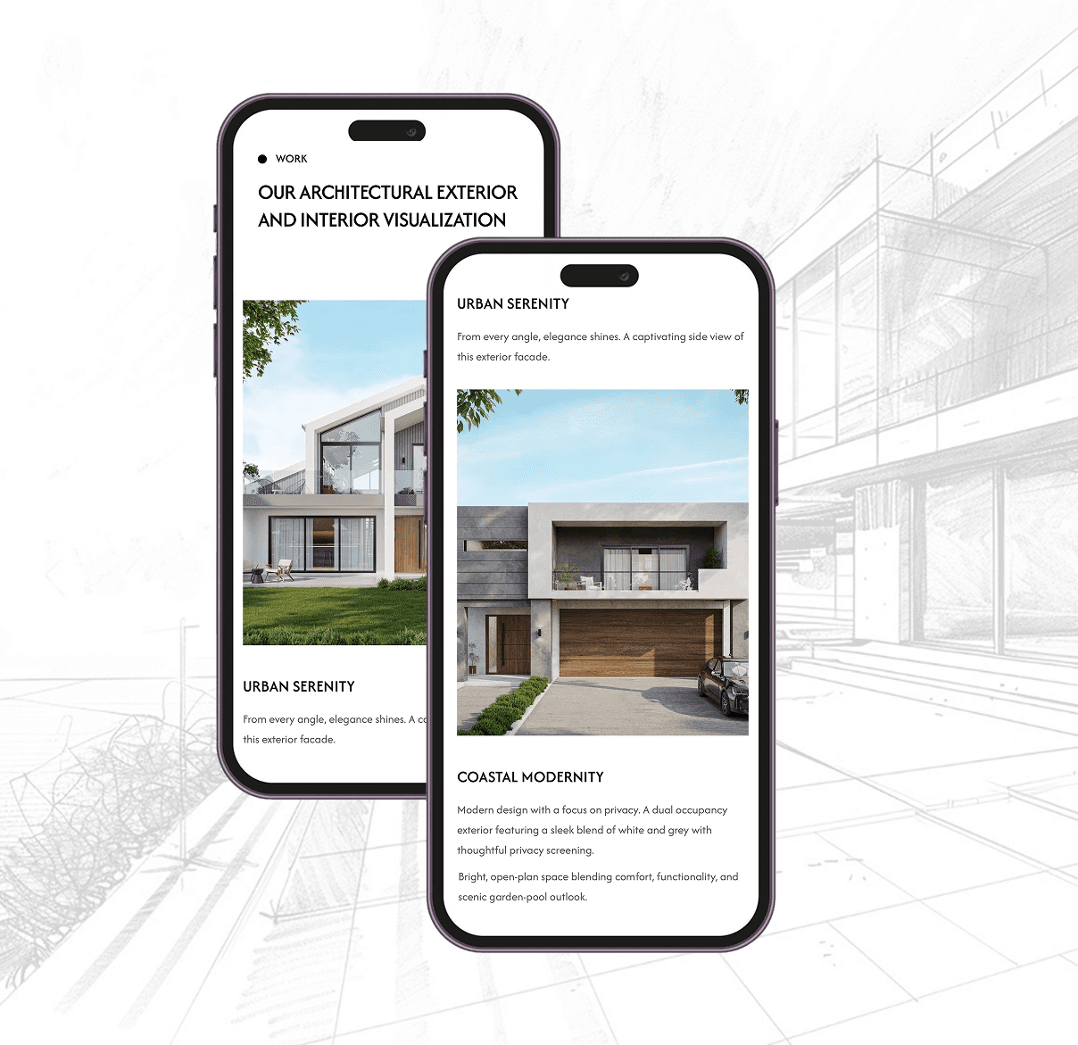 A laptop shows an episodes page with neatly arranged guest cards beneath the podcast branding, flanked by minimalistic modern décor.