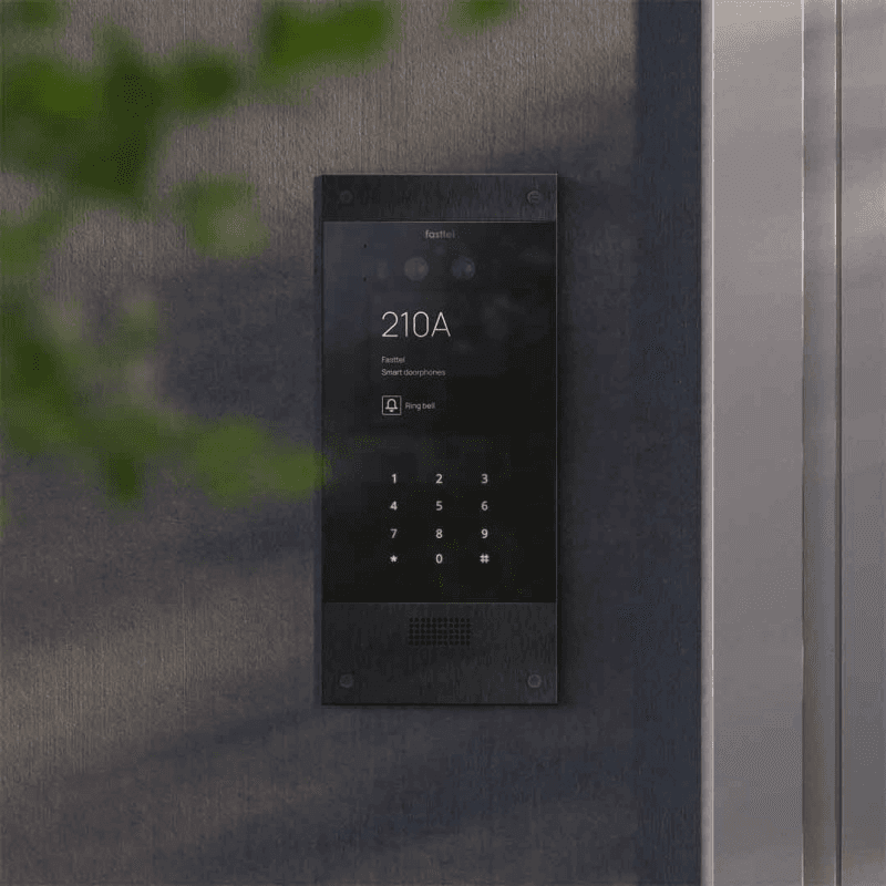 Fasttel 210A smart video doorbell with dial pad