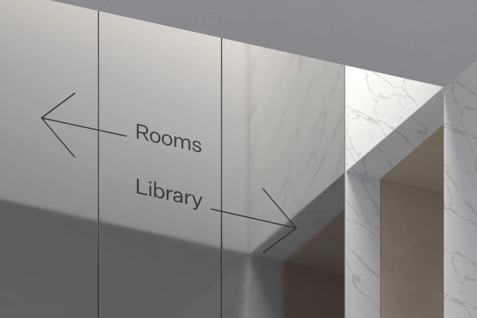 Wall sign mockup