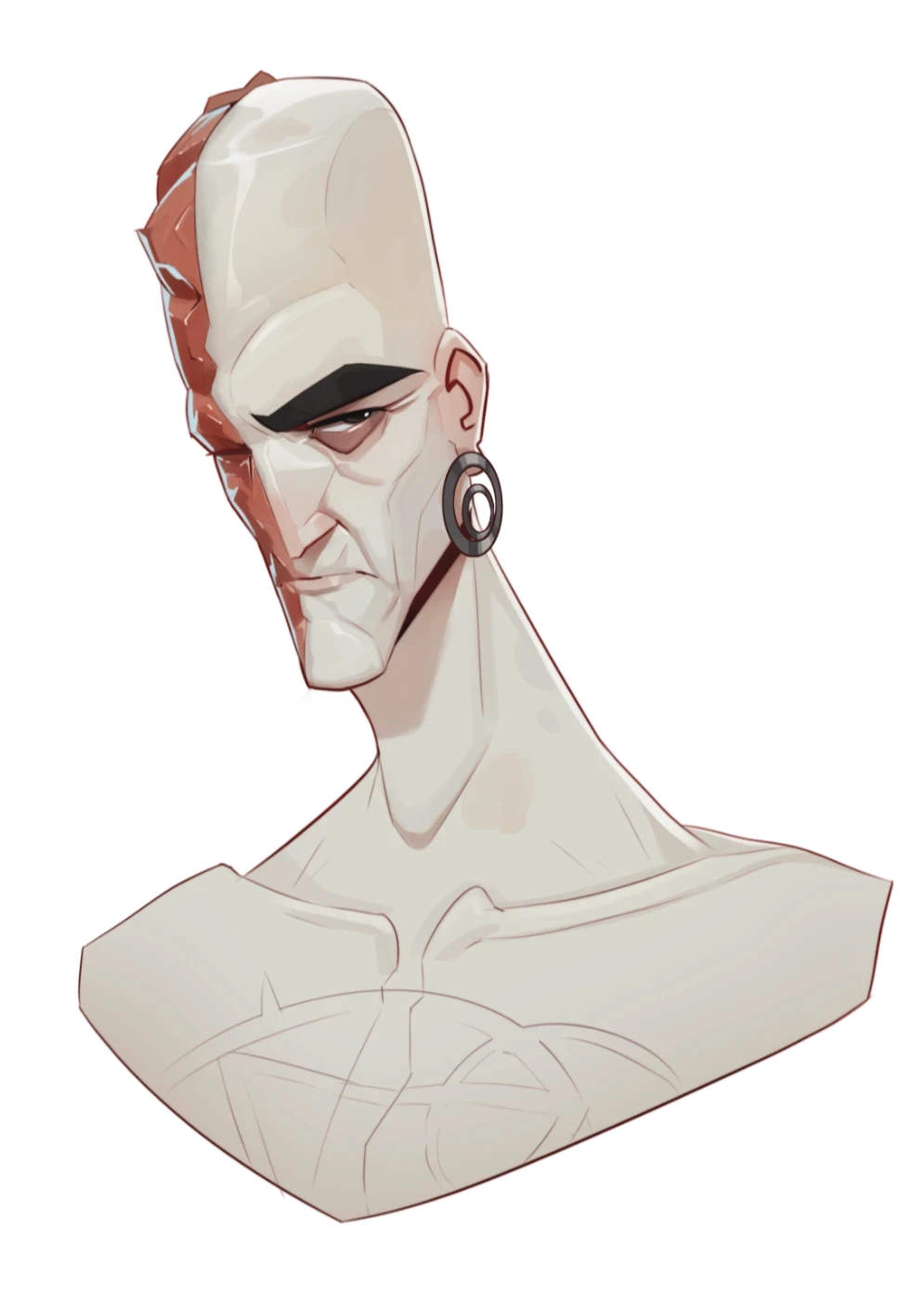 Cardinal – upper body portrait concept art by Kuba Fidler
