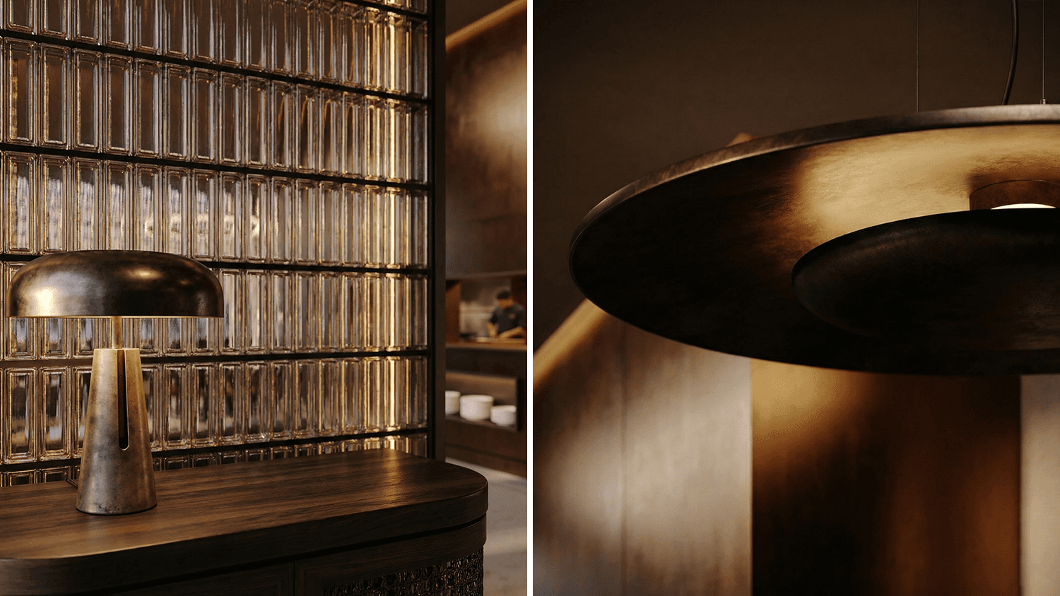 Interior render of a lounge area with a fireplace