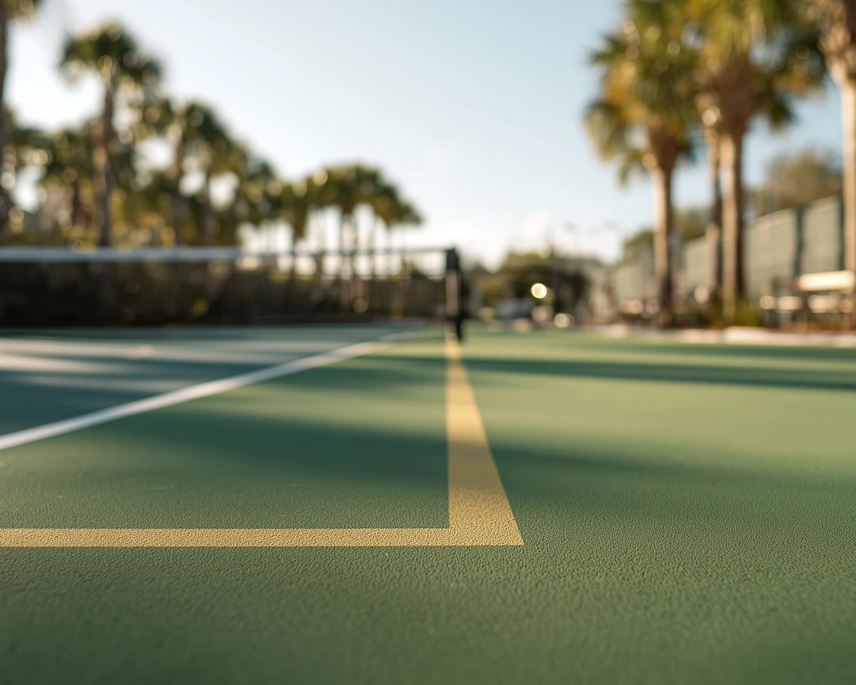Close up shot of the courts