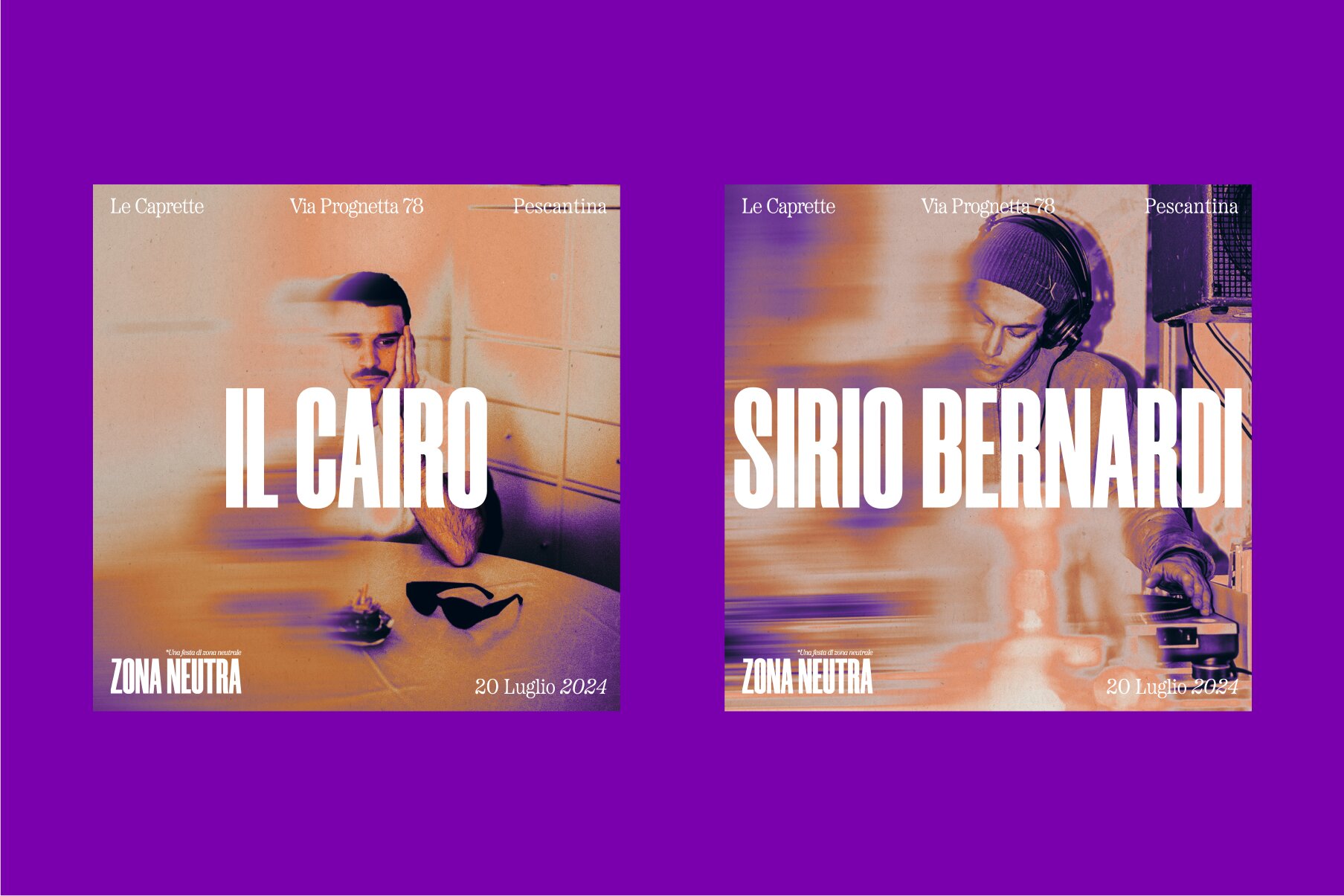 Zona Neutra post IG of two musicians