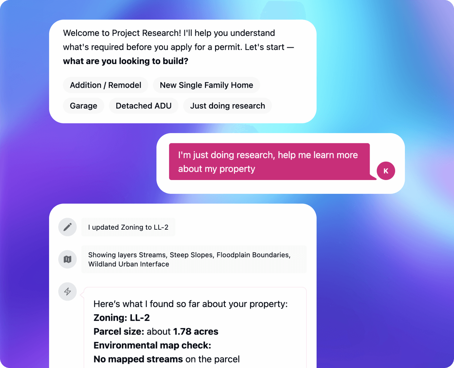 GovStream AI chat window