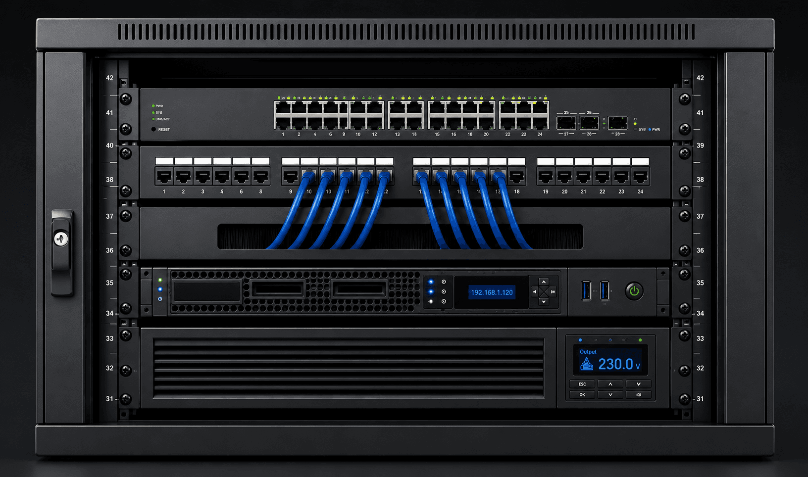 a rack with many wires and wires attached to it