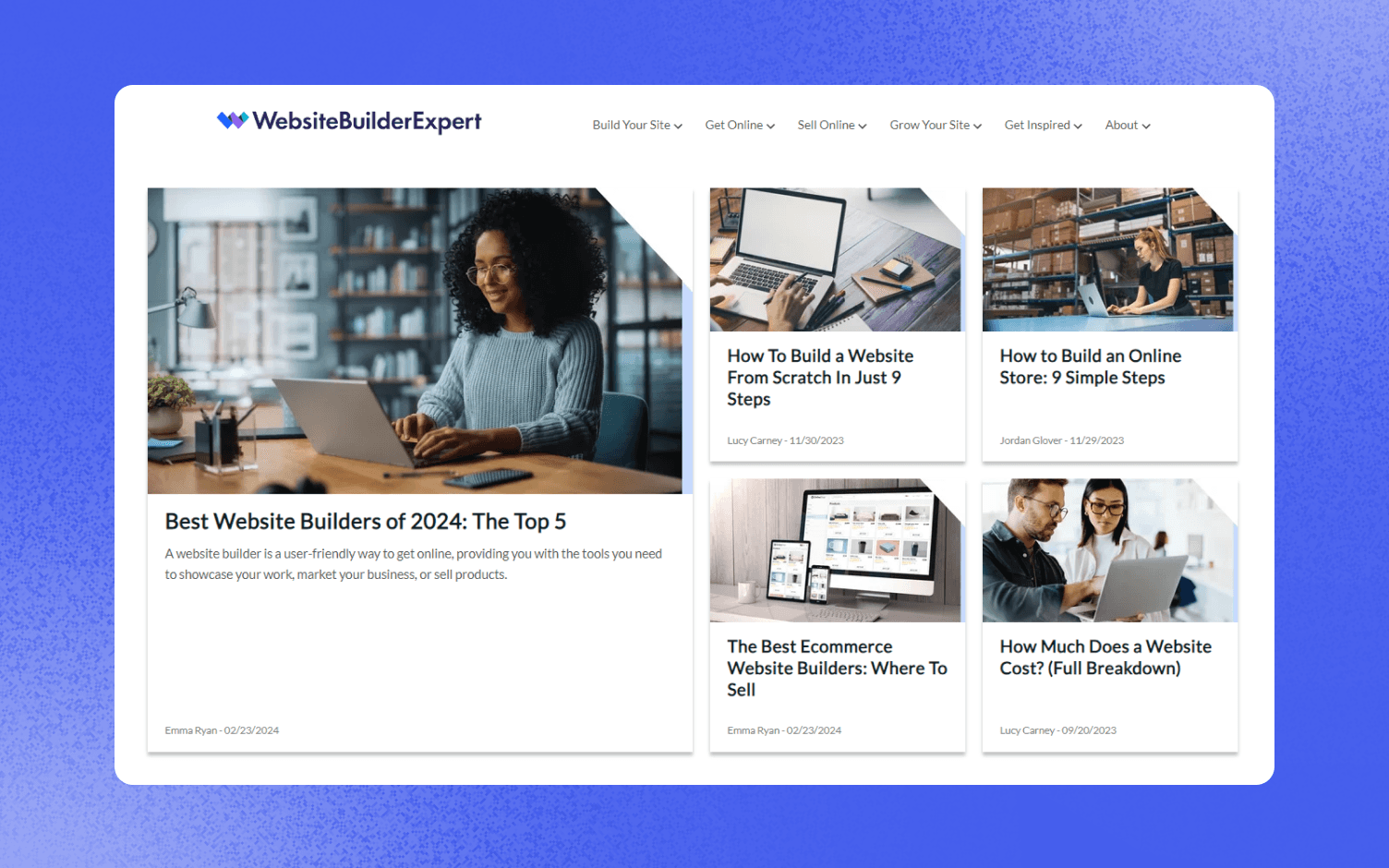 Website Builder Expert Homepage glorify