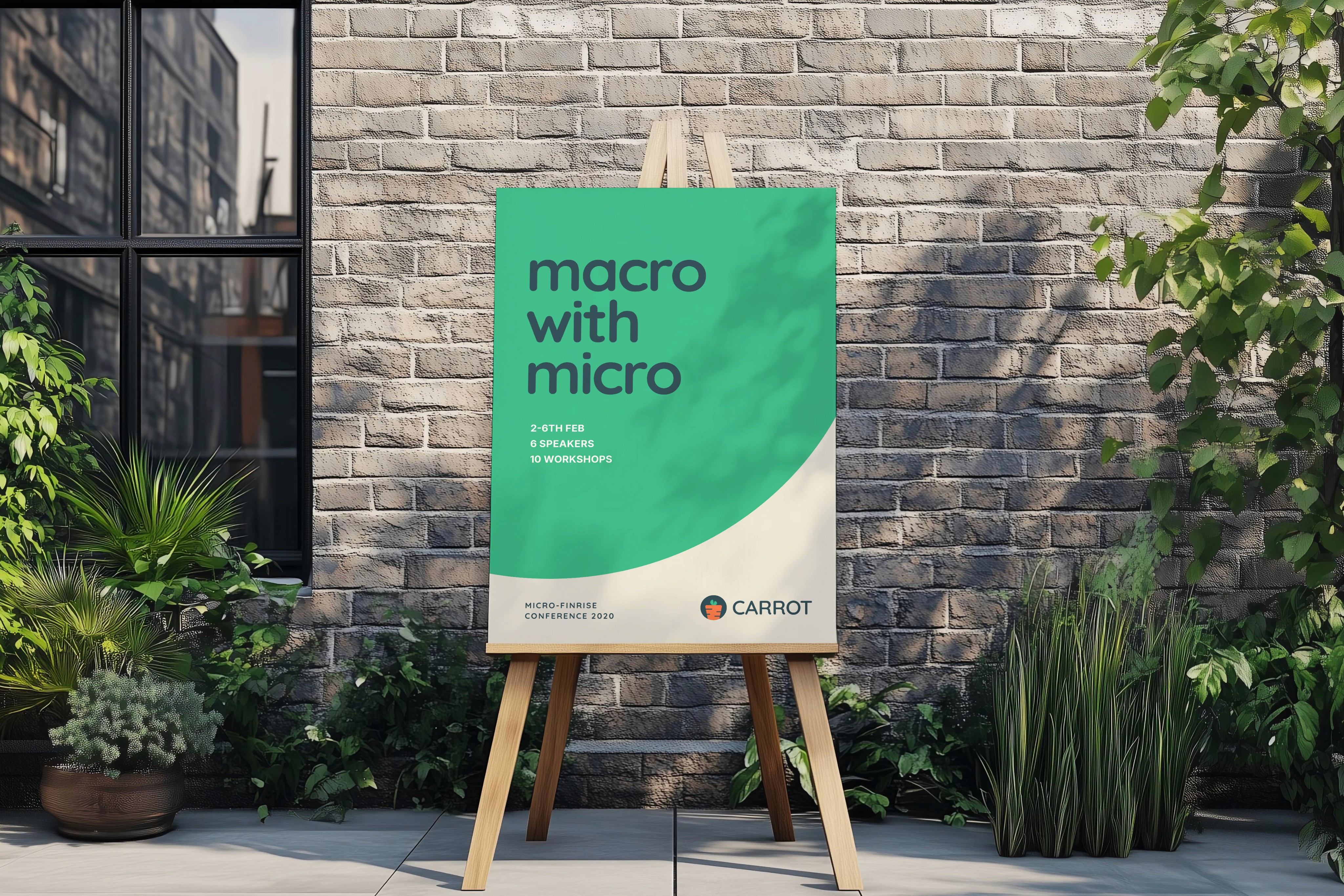 event poster design for fintech company