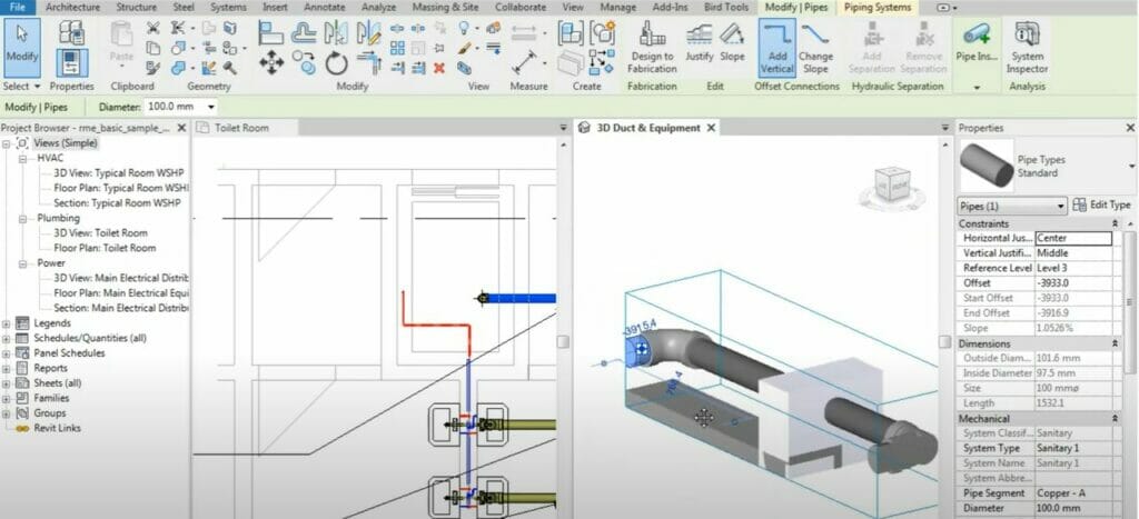 Screenshot of the Revit plug-in Clash Preventor