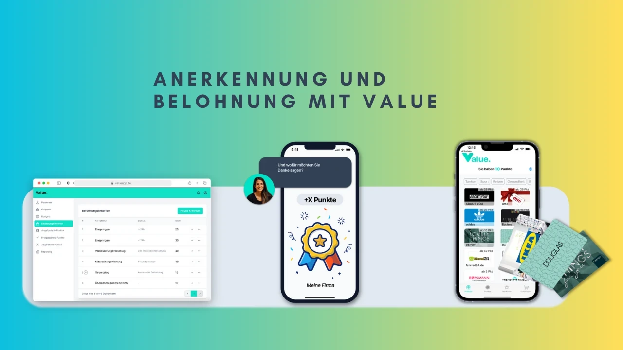 Anerkennung und Belohnung mit Value