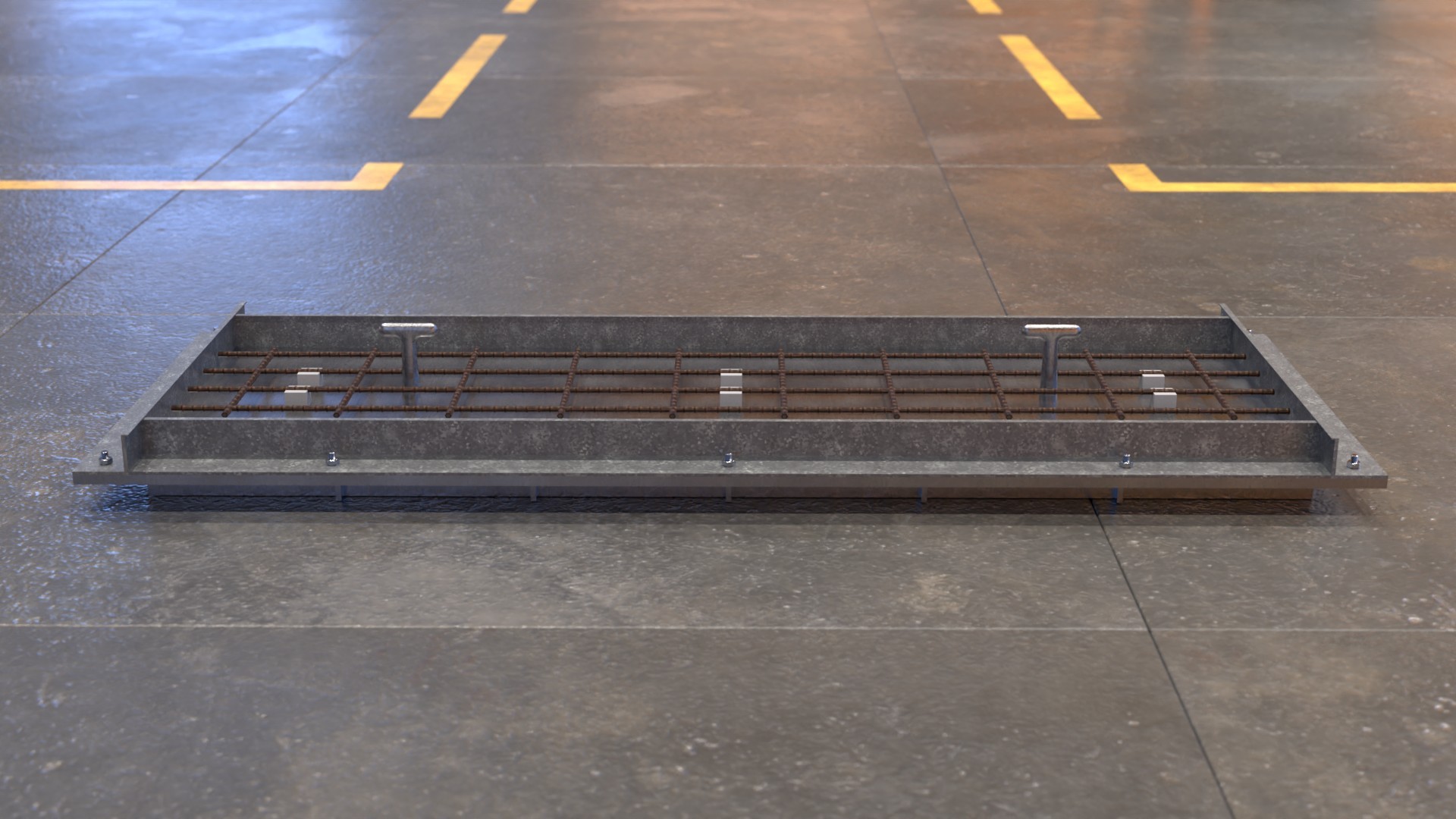 A stack of blue business cards on a blue surface, with one card prominently displayed vertically, highlighting bold white text: "fbcm." Minimal, professional.