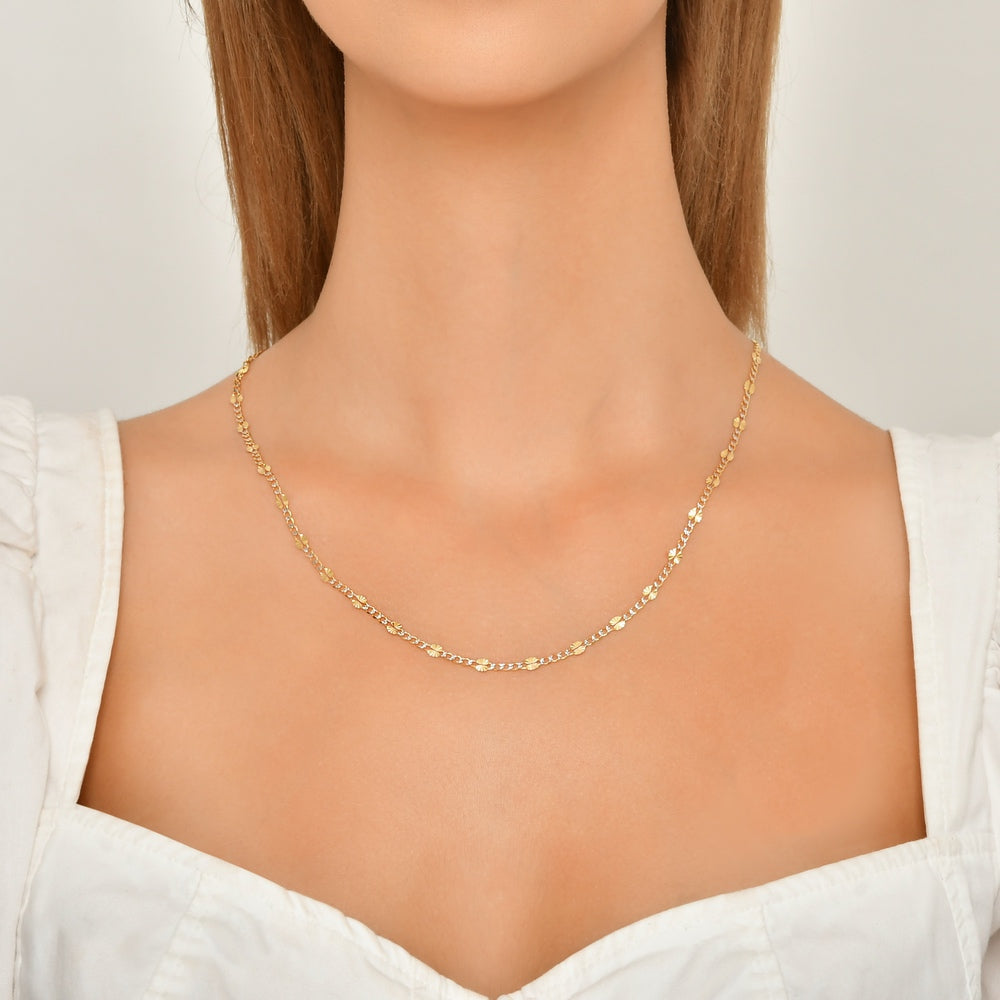 Assos Pırlanta 14 Ayar Altın Şık Tasarım Zincir Kolye