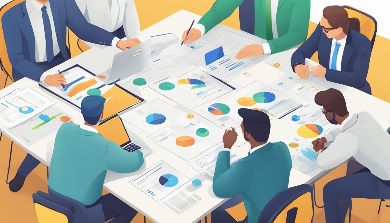 Verkäufer die an der Preisgestaltung für 2024 arbeiten