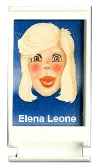 Susan from Guess Who, but it says "Elena Leone" at the bottom