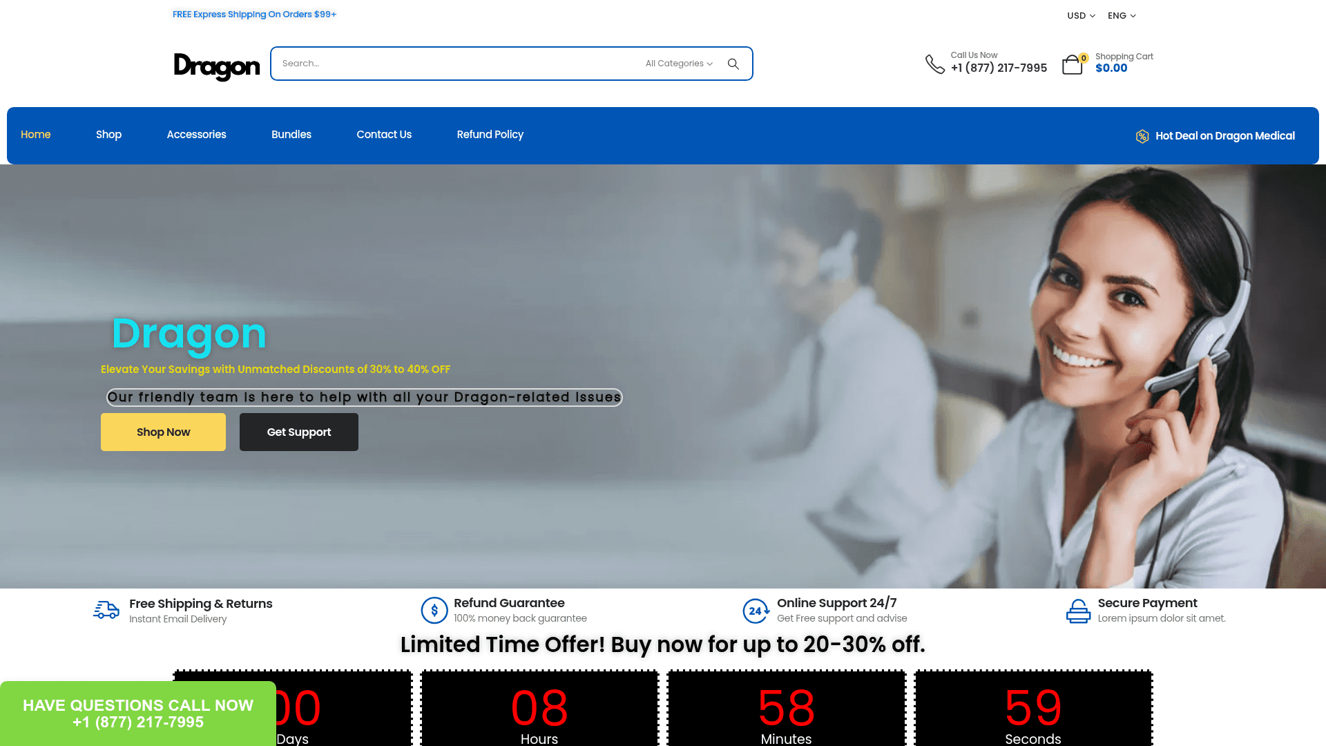 Screenshot of https://dragons-software.us/