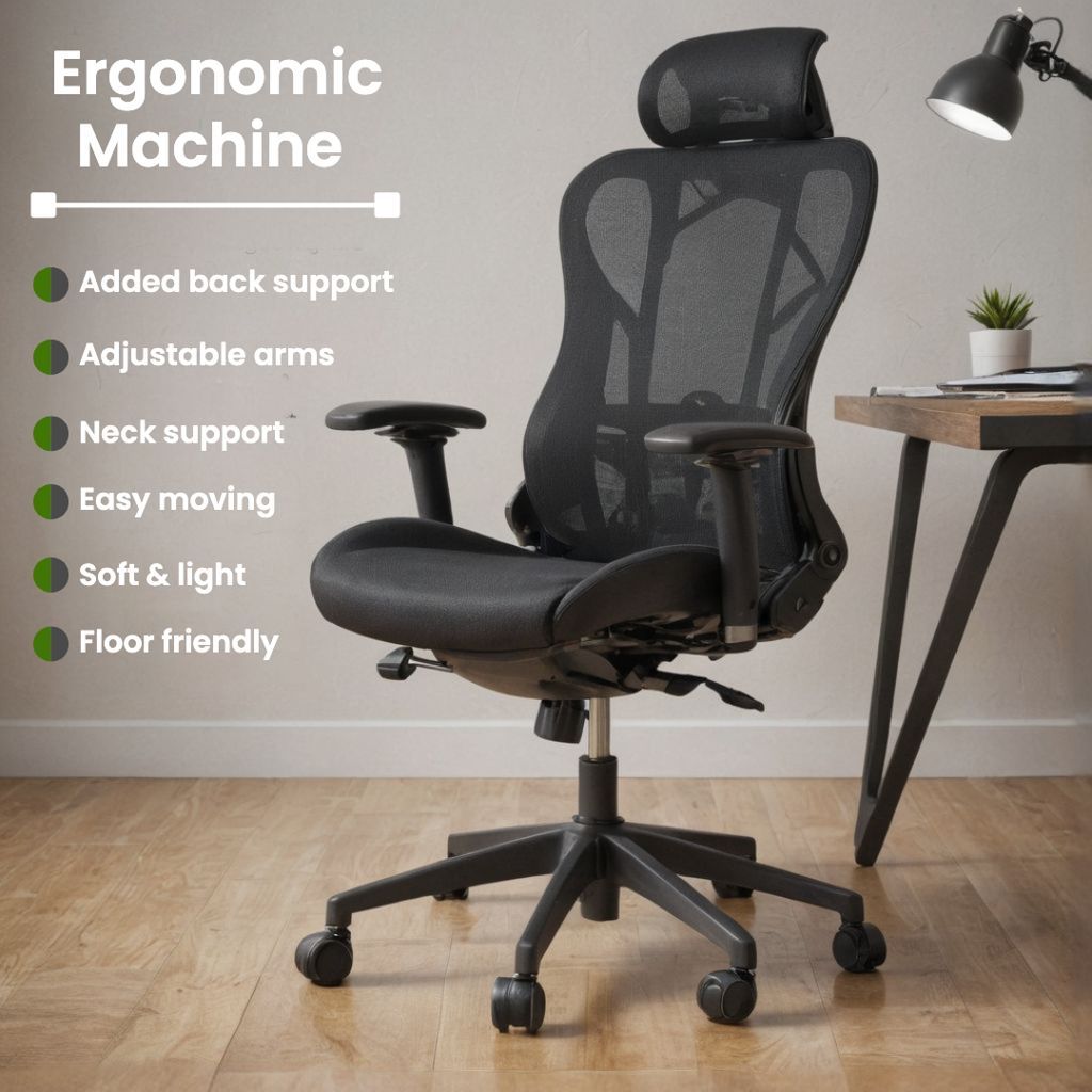 Desk chair infographic made with Caspa AI