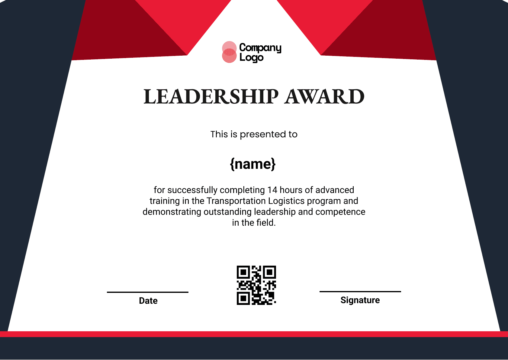 Wauld - Professional and attractive green recognition badge template