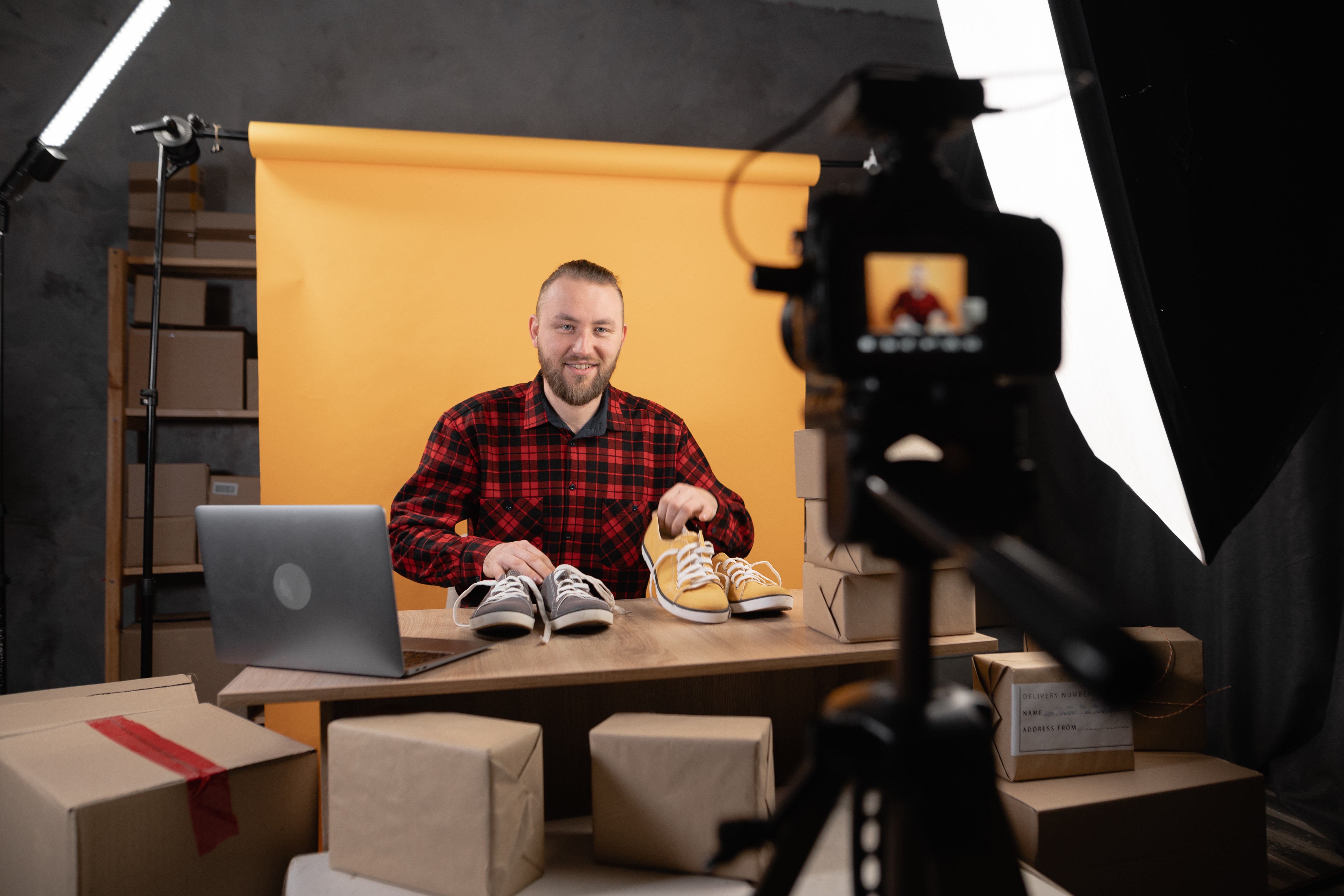 Product and service commercial video production featuring a presenter on camera