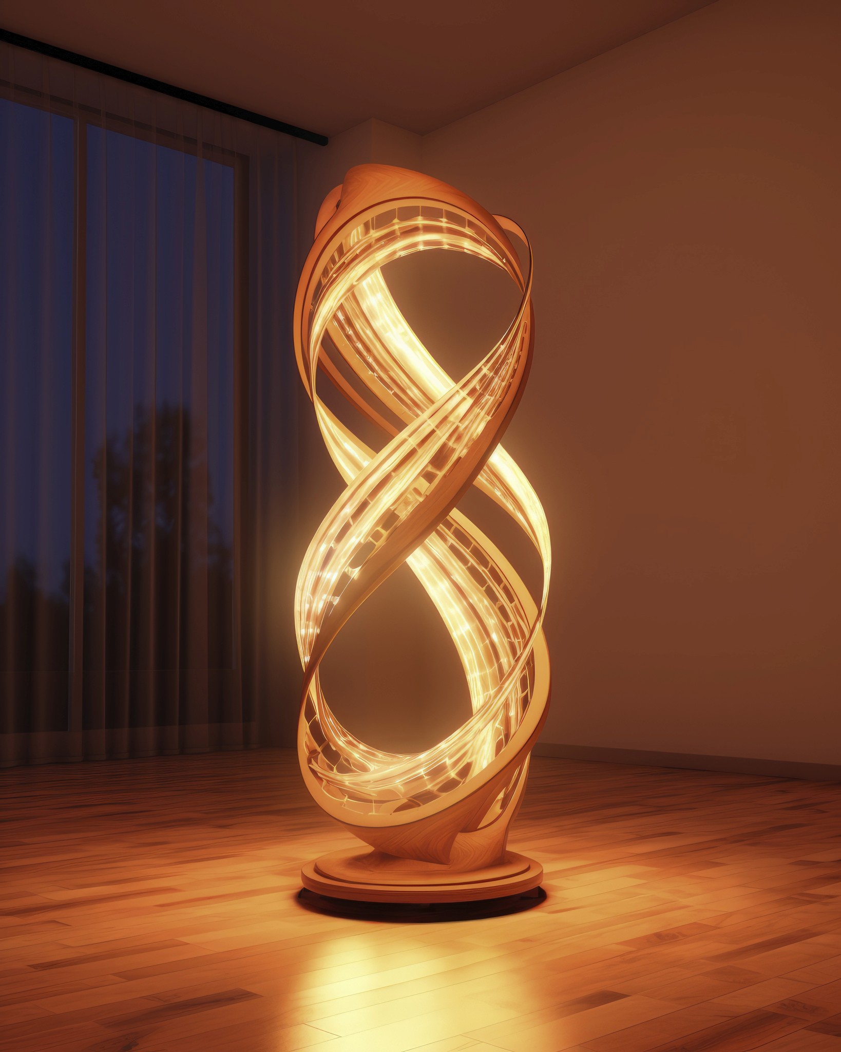 Cozy orange armchair and sofa with cushions, plant.