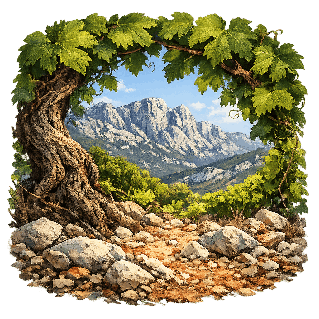 Detailed graphic of the Coteaux Varois en Provence wine region.