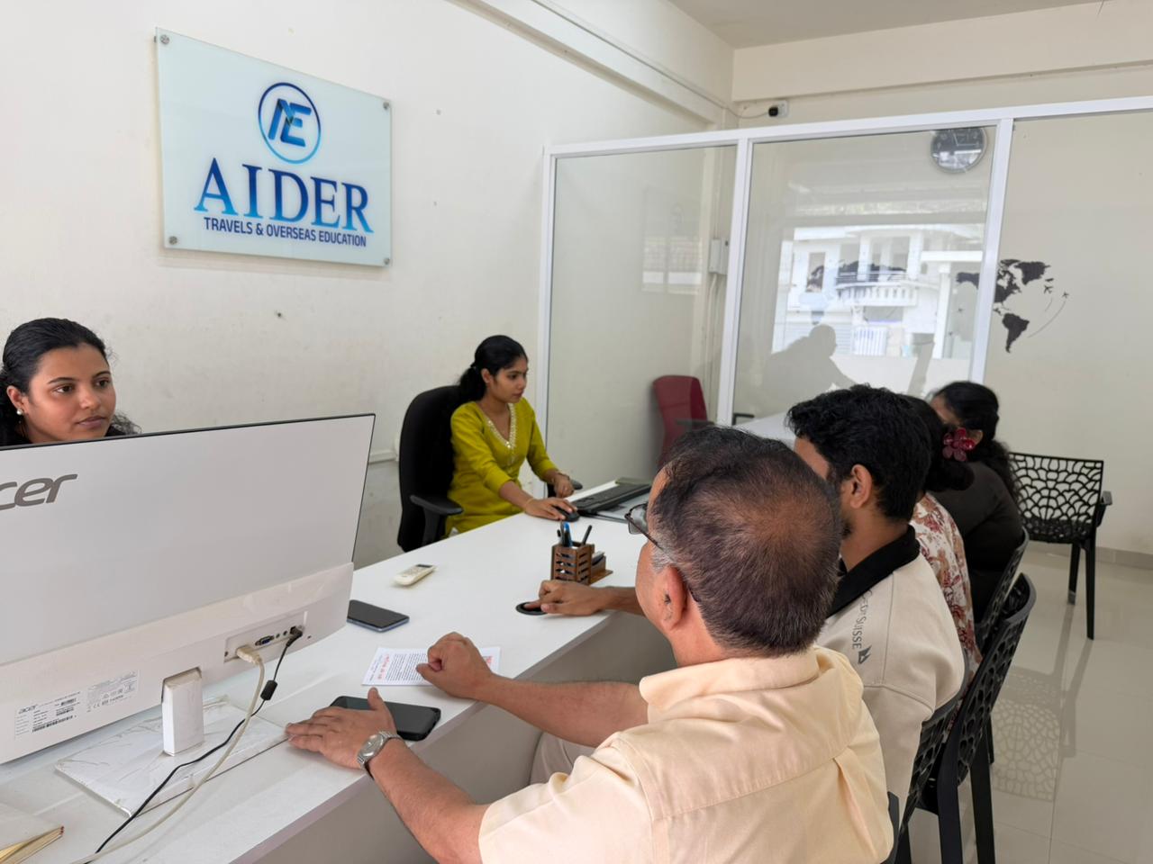 Student consultation at Aider Travels and Overseas Education, Calicut