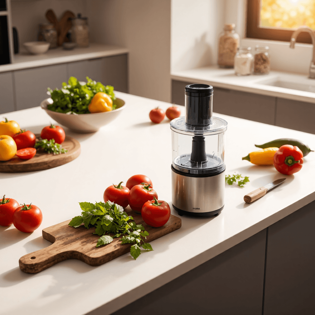 product photography of food processor