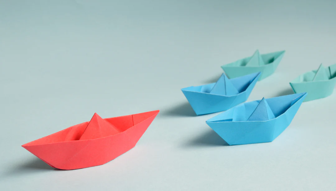 five paper boats