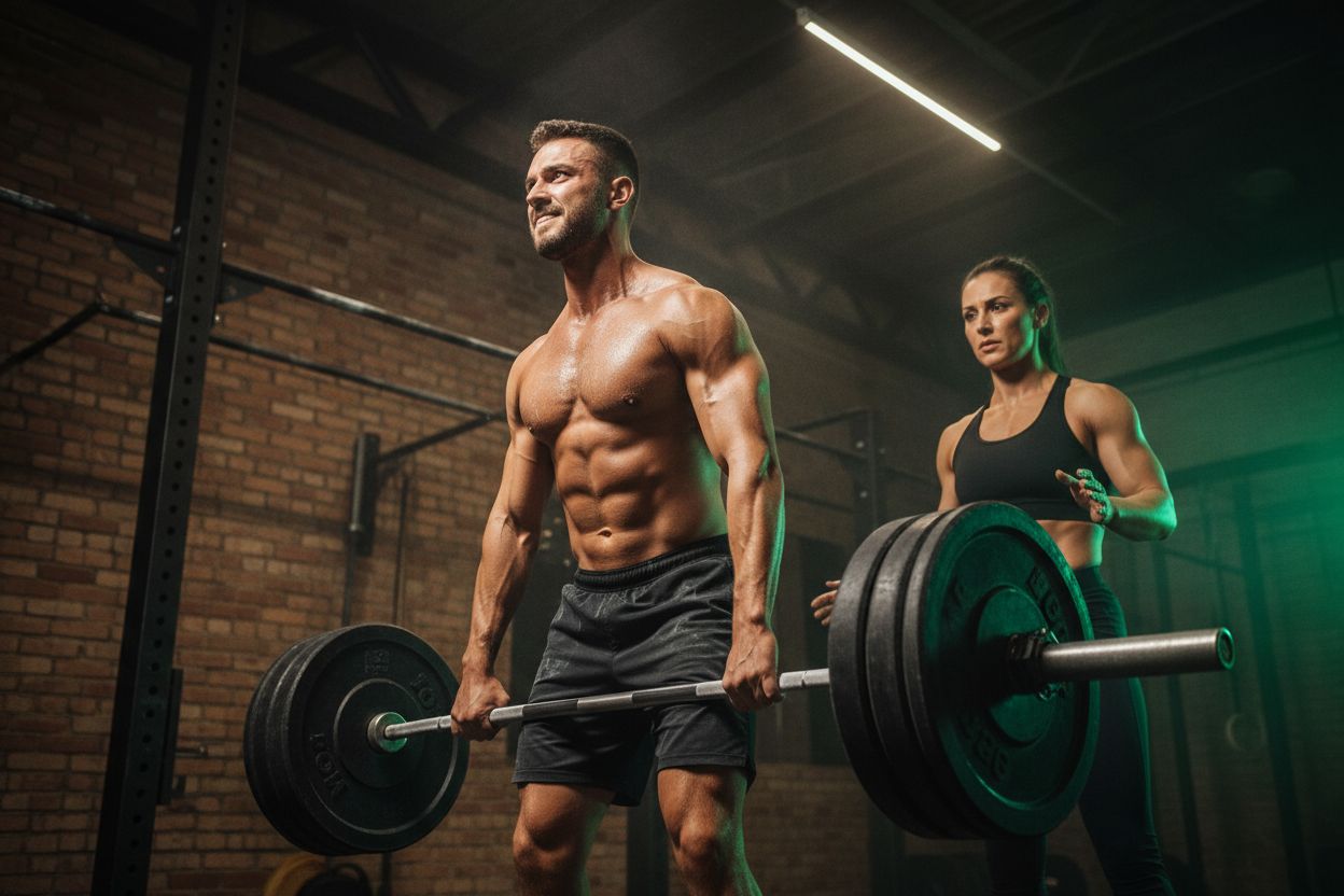 Coach watching deadlift