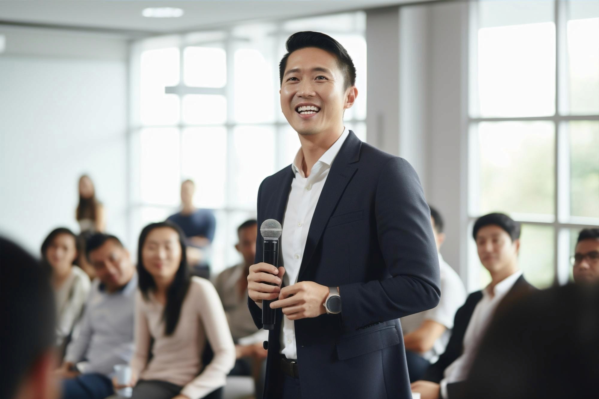 活動重磅嘉賓接待於後台專屬休息區進行，工作人員全程陪同主講嘉賓與品牌代言人，確保上下台動線順暢不失禮 VIP keynote speaker and celebrity guest reception backstage at Hong Kong corporate event luna