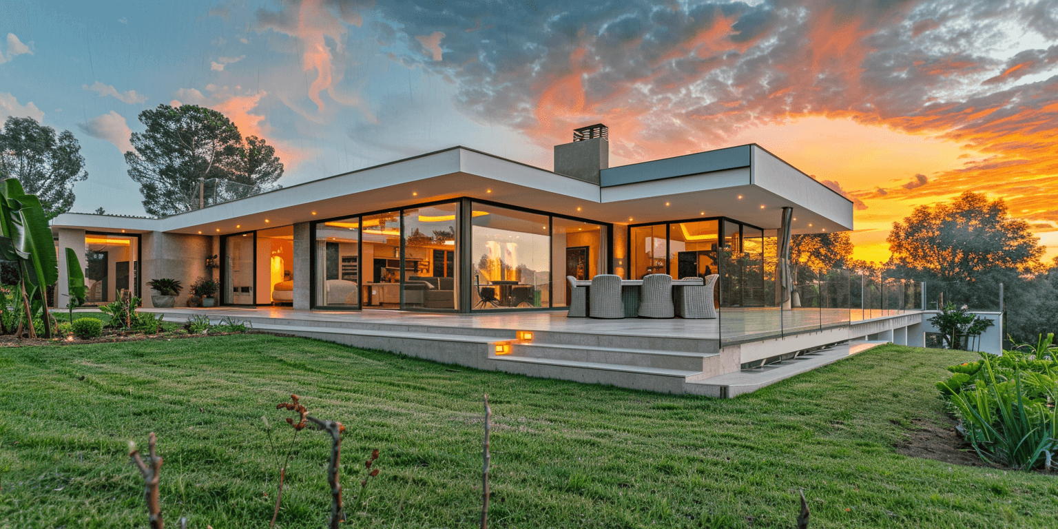Luxury modern villa with a swimming pool
