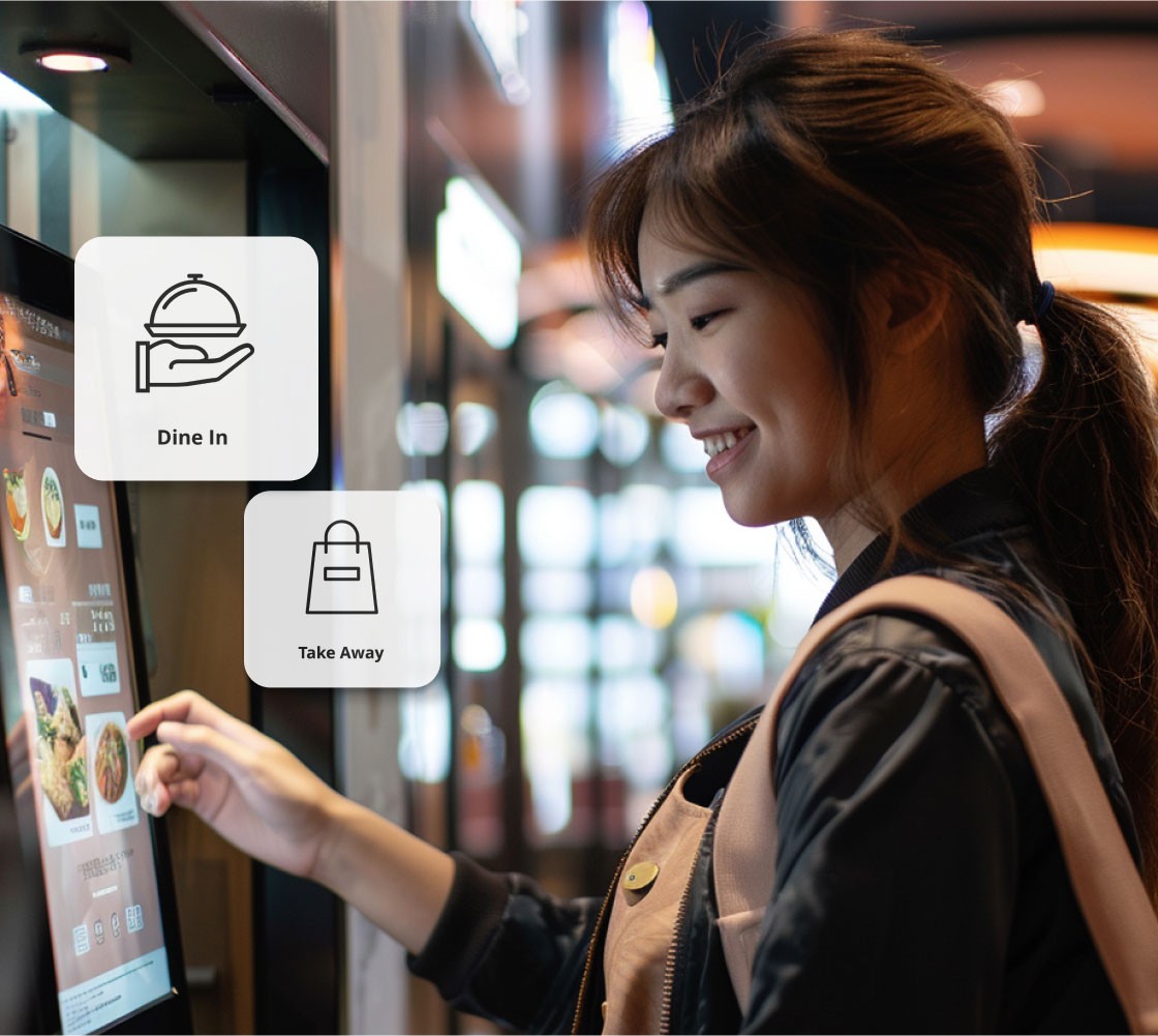 customer is choosing menu