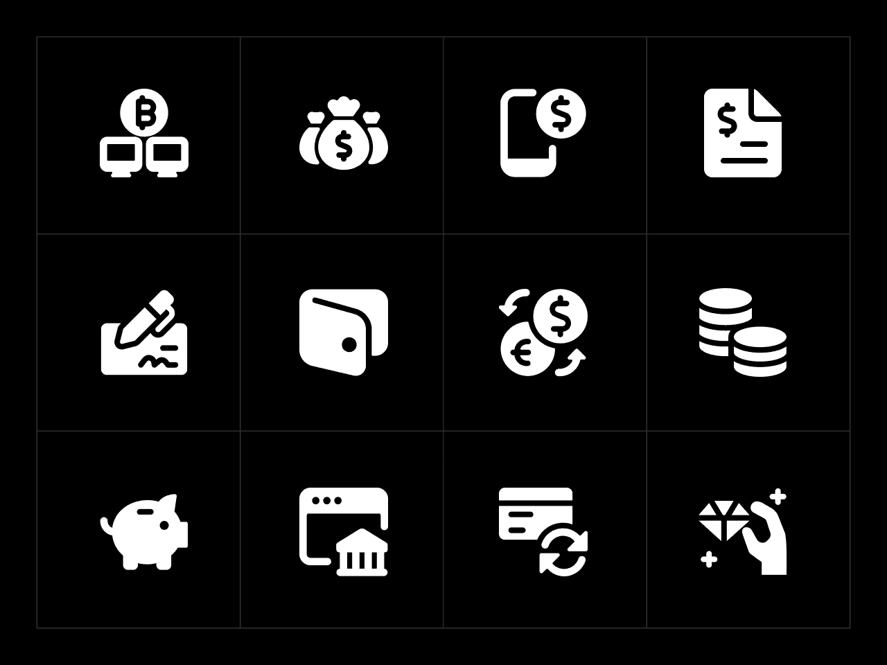 Ultimate Bold Finance Icon Set