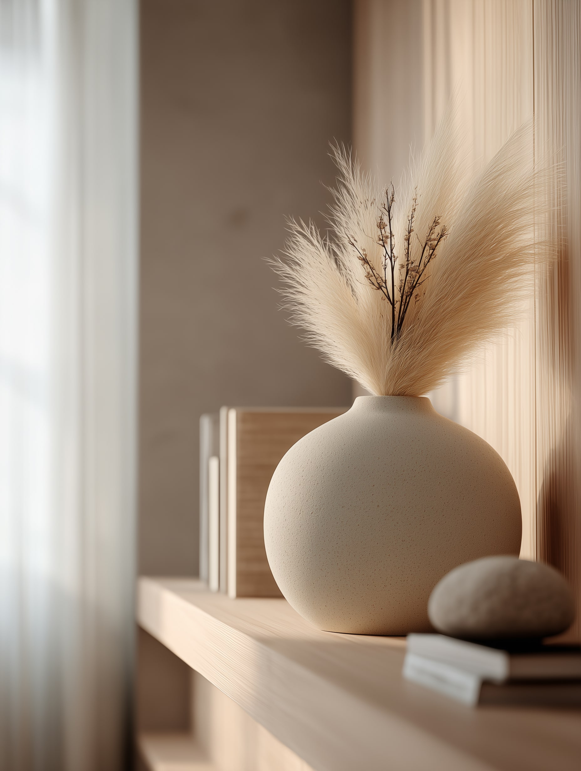 A jar and book on a shelve