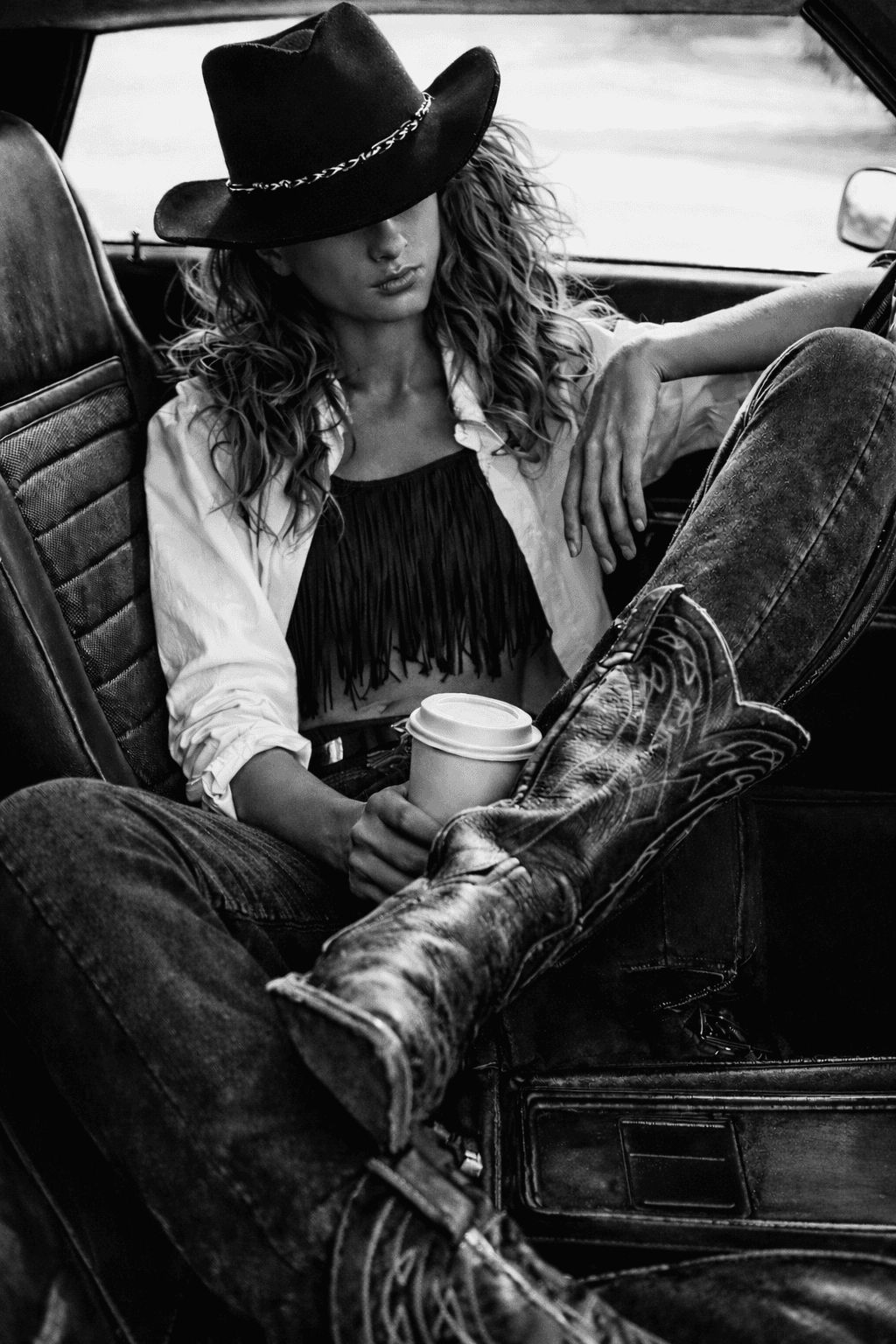 Young man looks into the camera