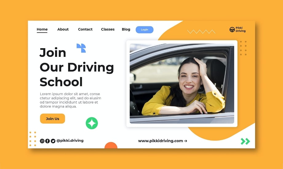 Driving School Landing Page