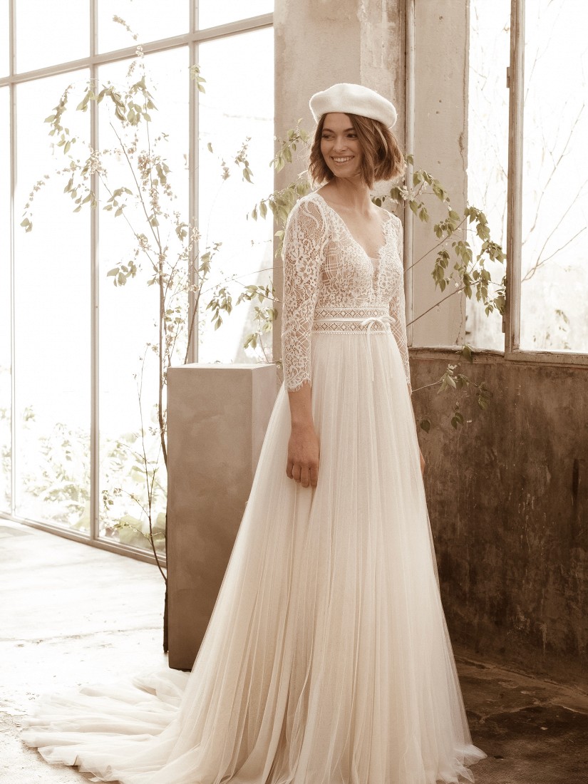 Hochzeitskleid Standesamt mit Langarm