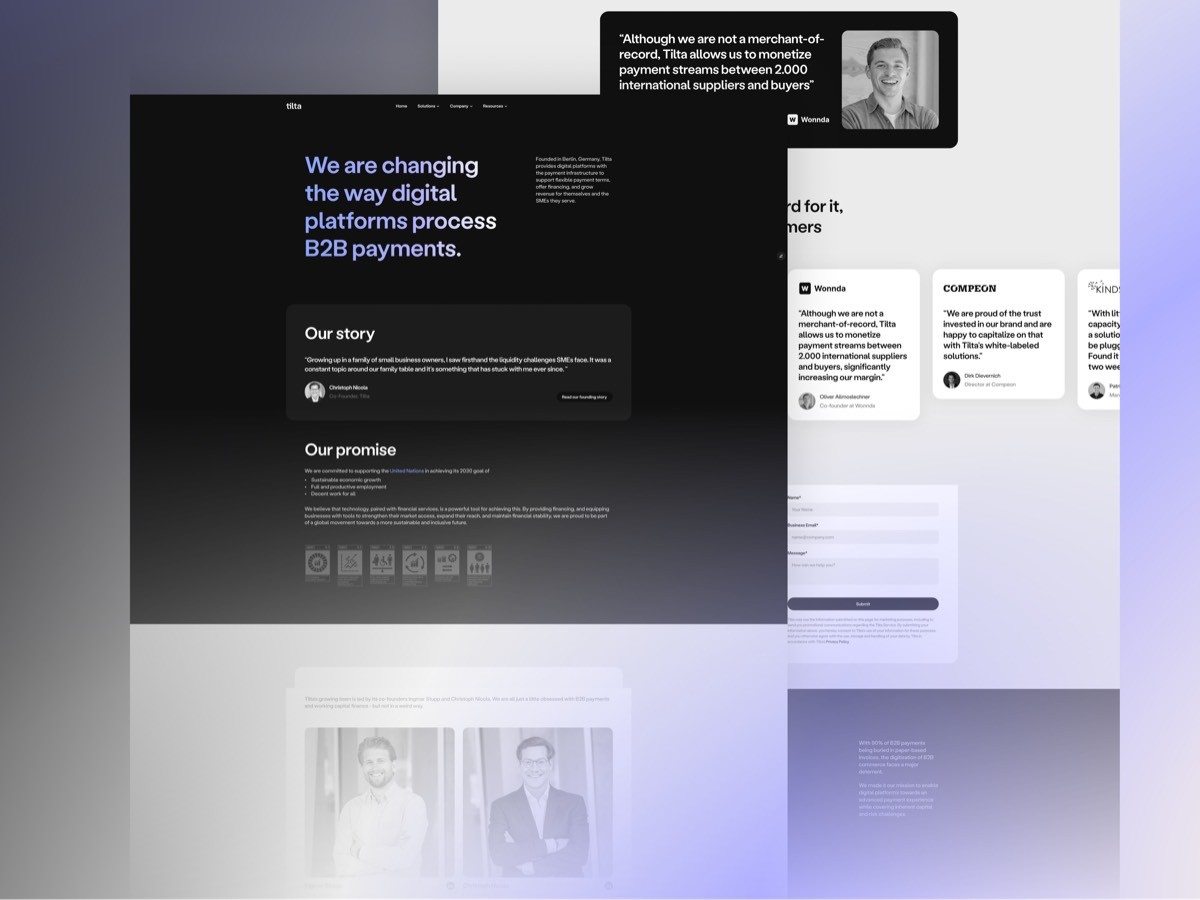Tilta website by AGR Studio