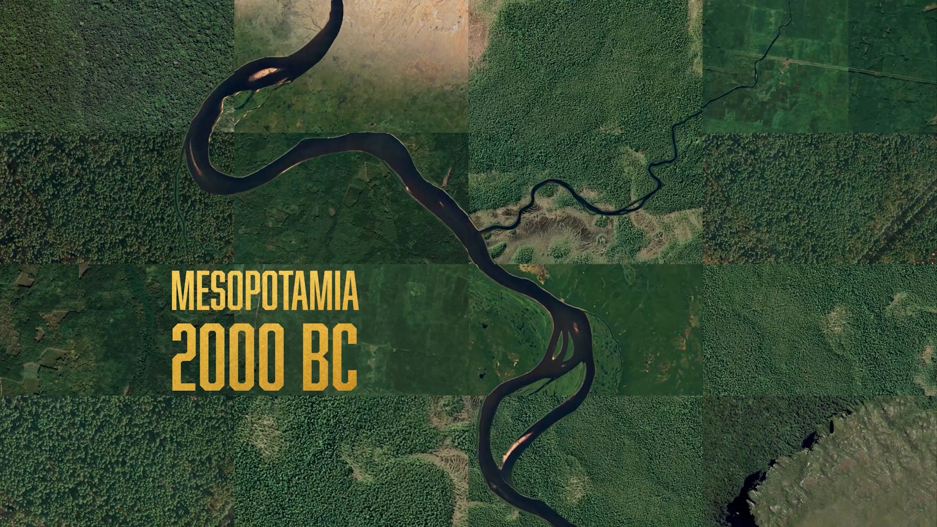 A multimedia cutout design for a motion graphics animation showing a map of Mesopotamia