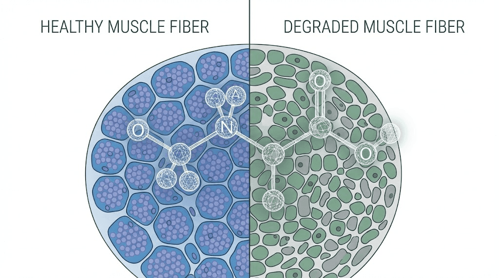 Tirzepatide muscle loss prevention with glycine molecular structure