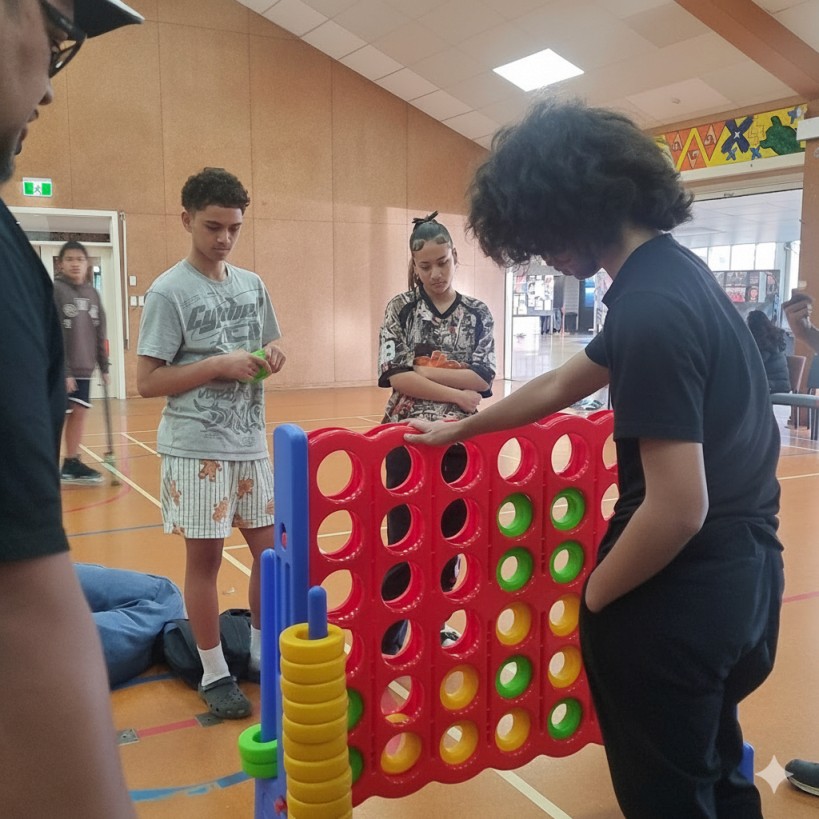 Kids Playing Connect Four