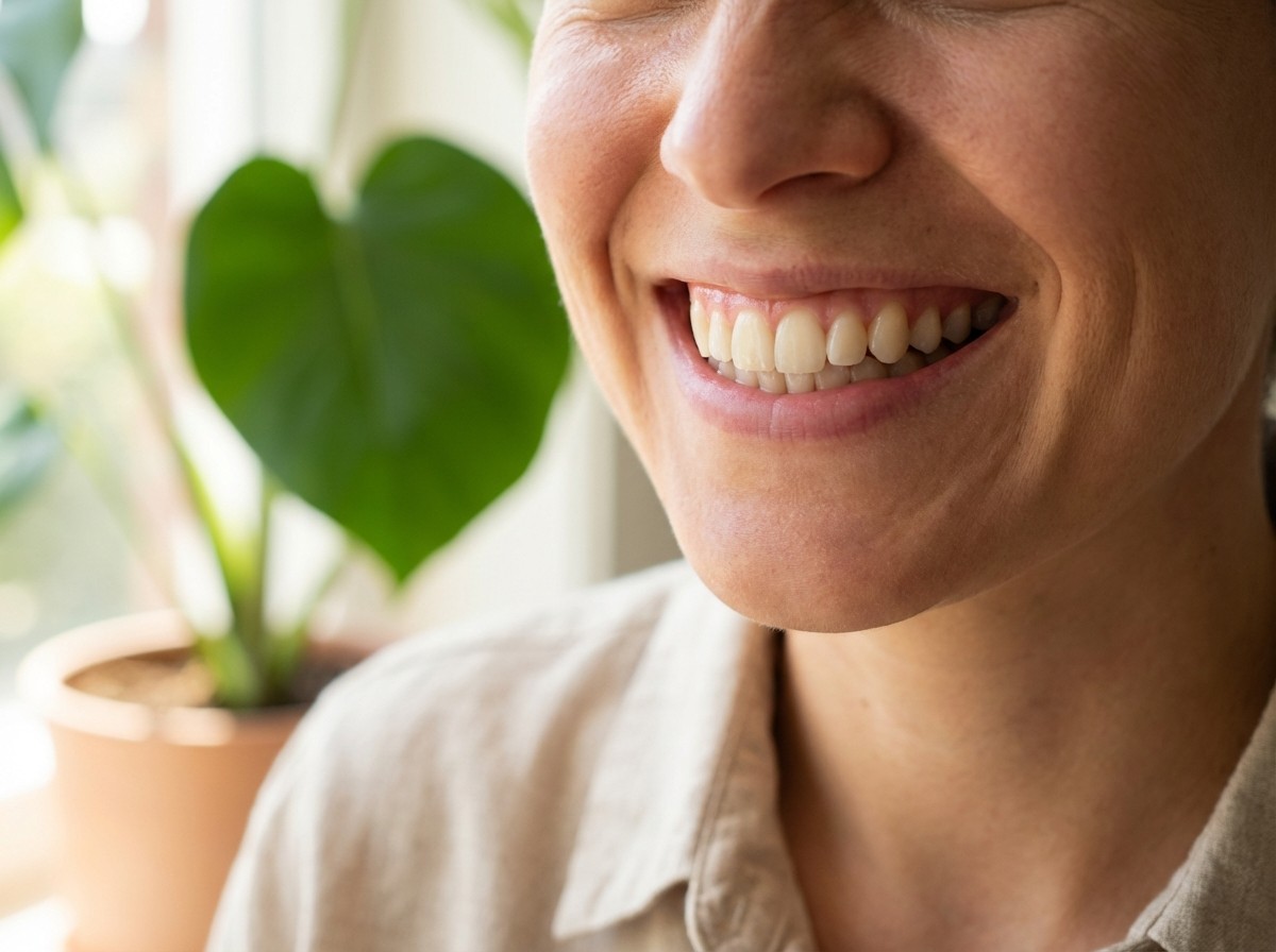 Healthy, natural smile achieved through holistic, mercury-free dental care at Smyrna Dental Studio