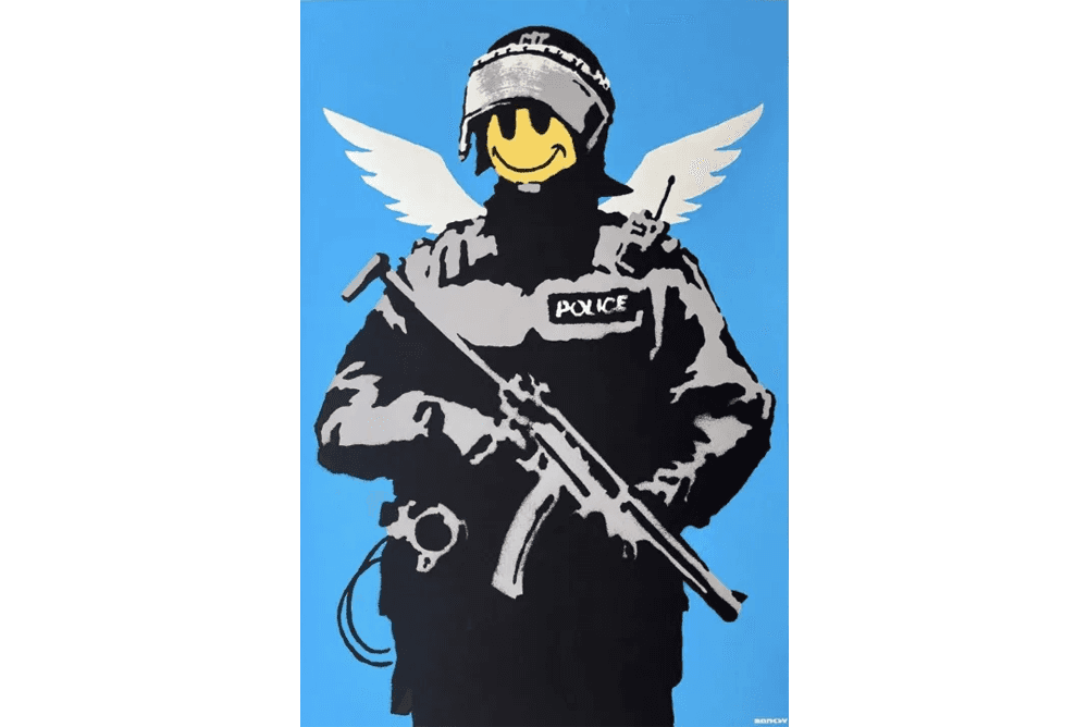 Banksy Flying Copper