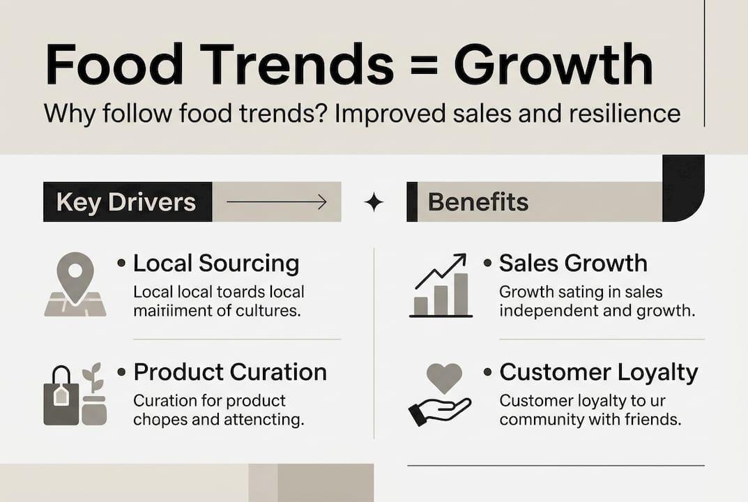 Infographic showing drivers and benefits of trend adaptation