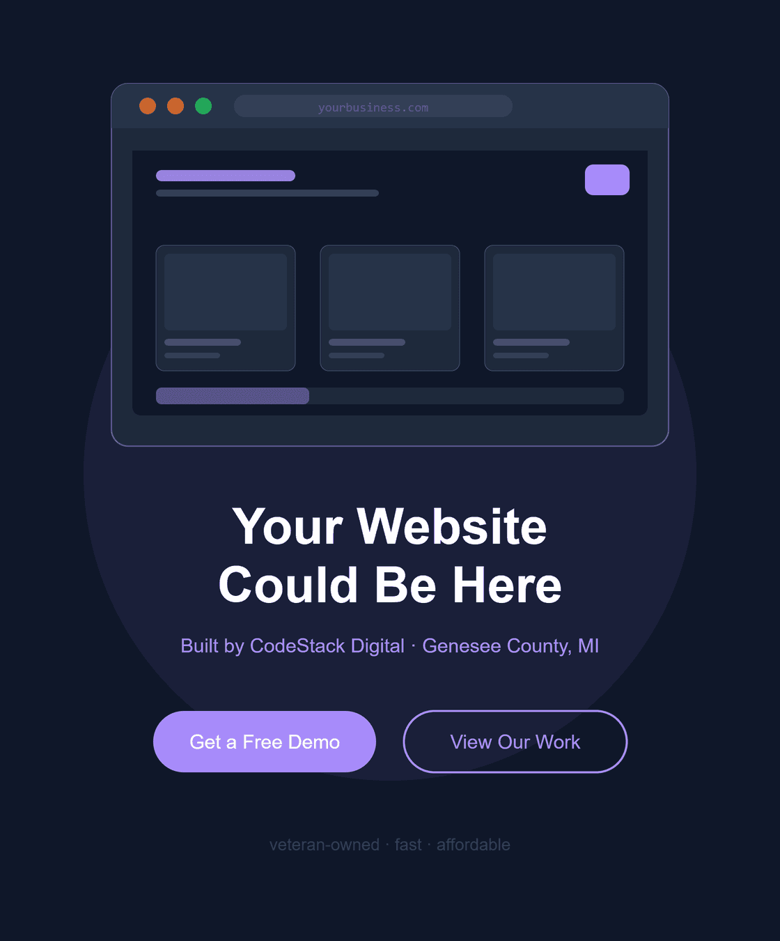 Your website could be here: a free demo from CodeStack Digital