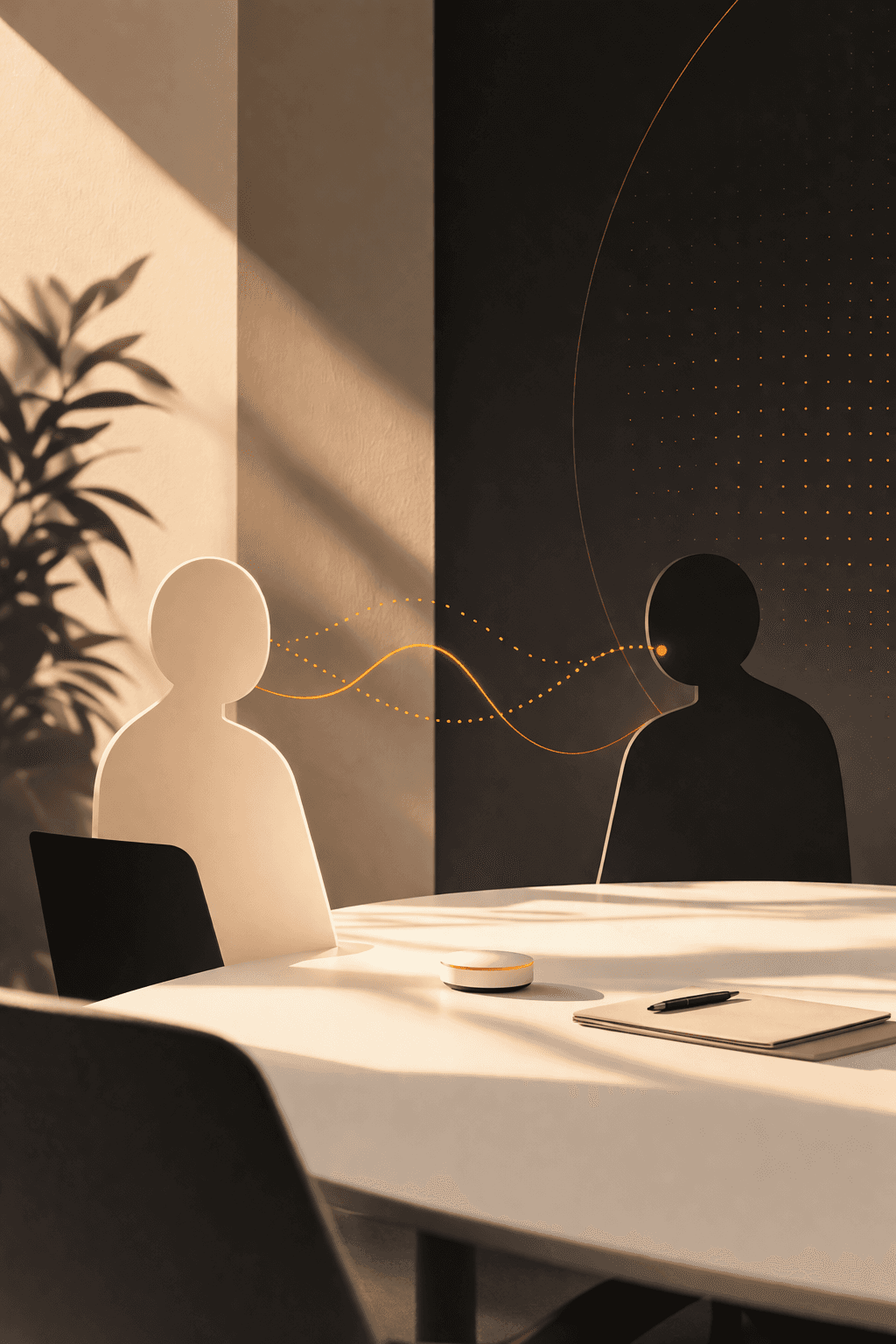 An in-person sales conversation.