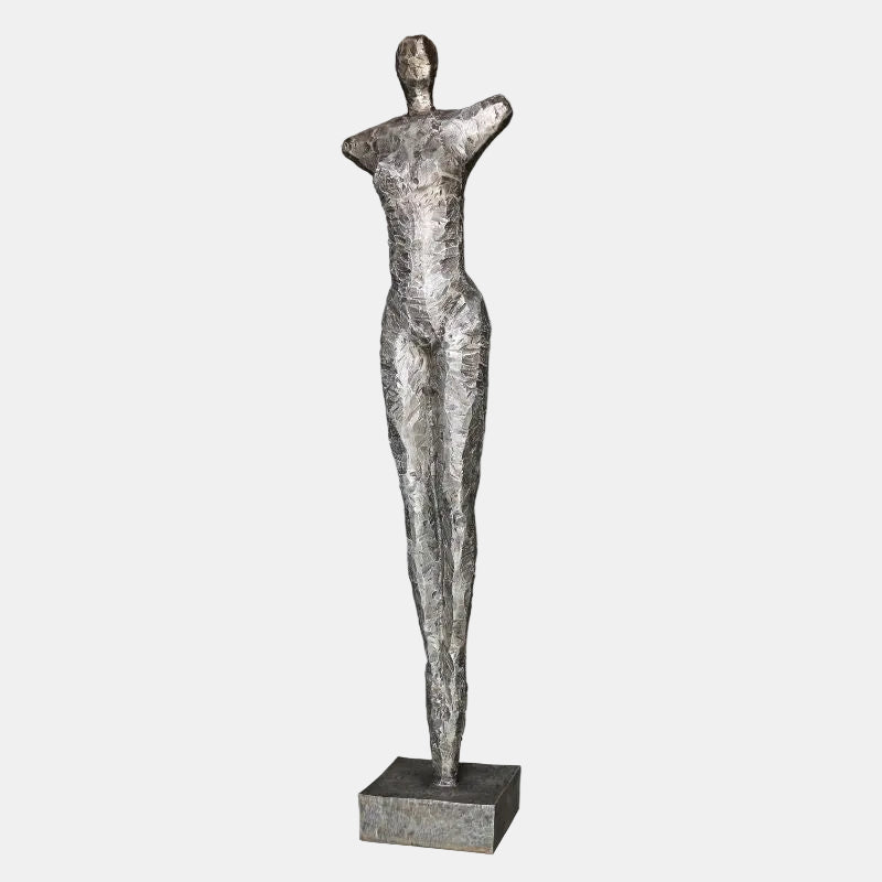 statue de la femme oscar en aluminium couleur argent