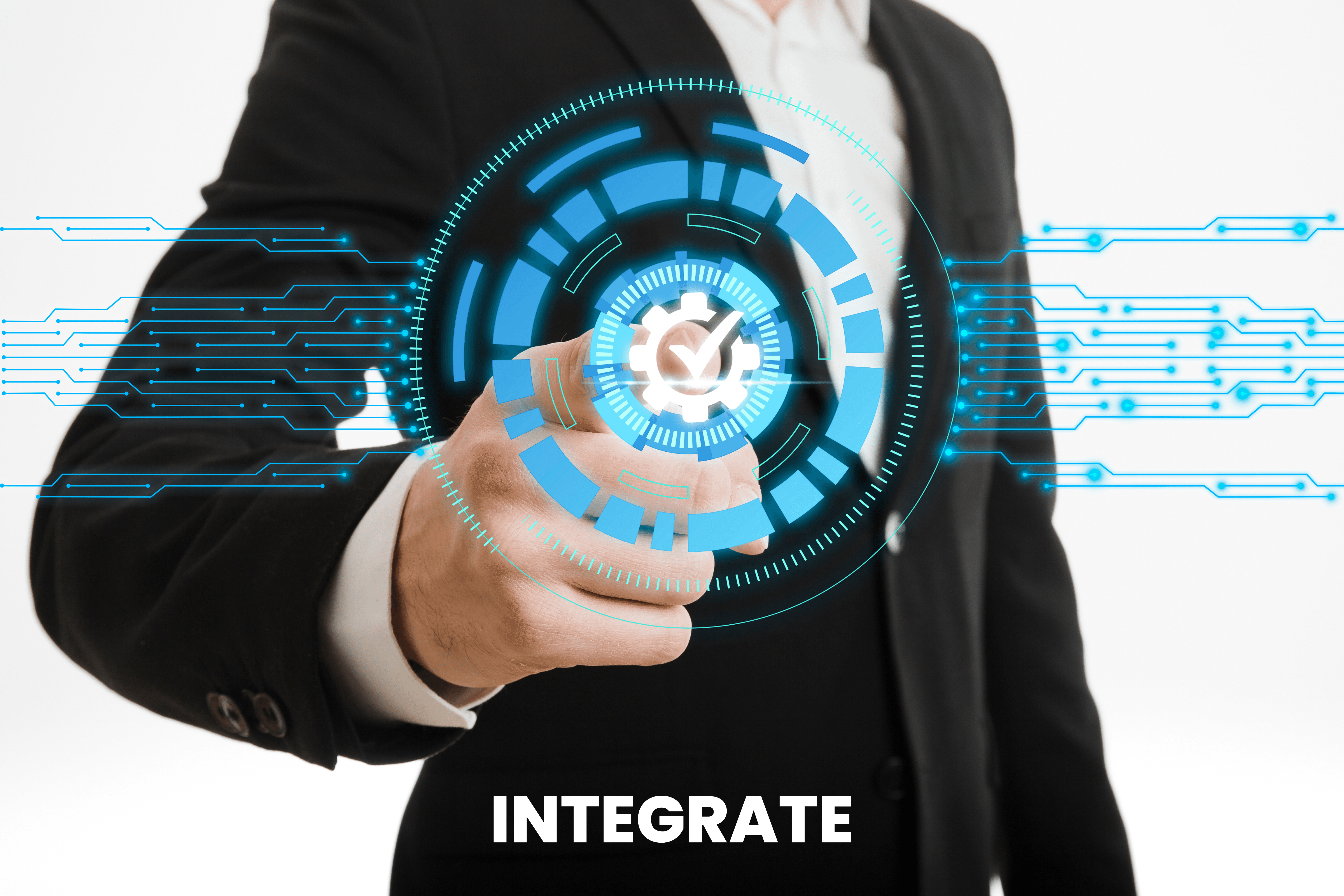 Female professional multitasking in an office setting, discussing data over the phone