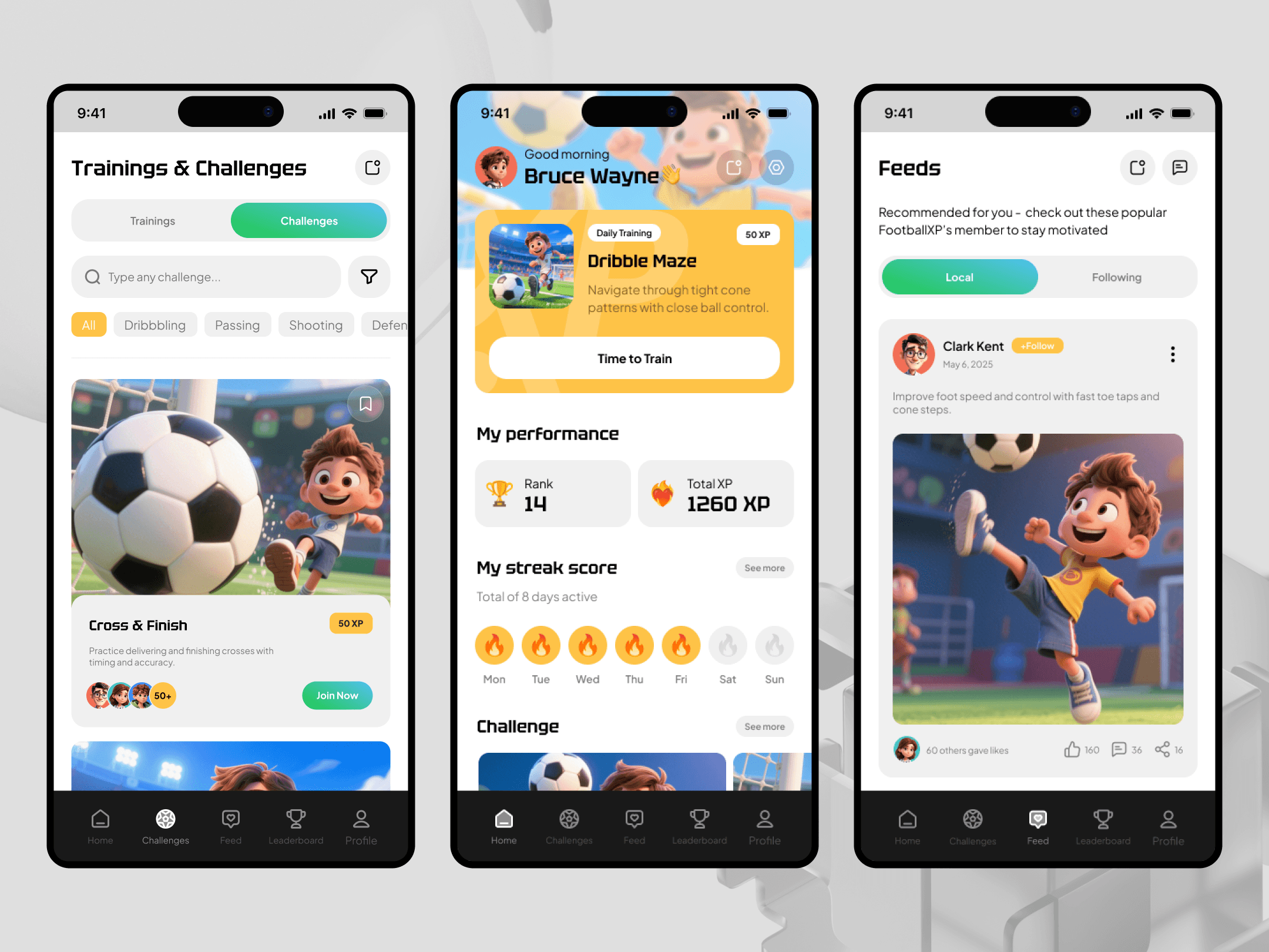 Image of FootyXP Mobile App Design